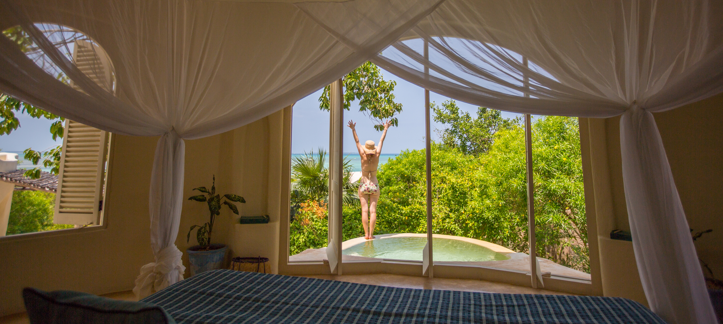 Open to the ocean breezes- view from a Pavilion