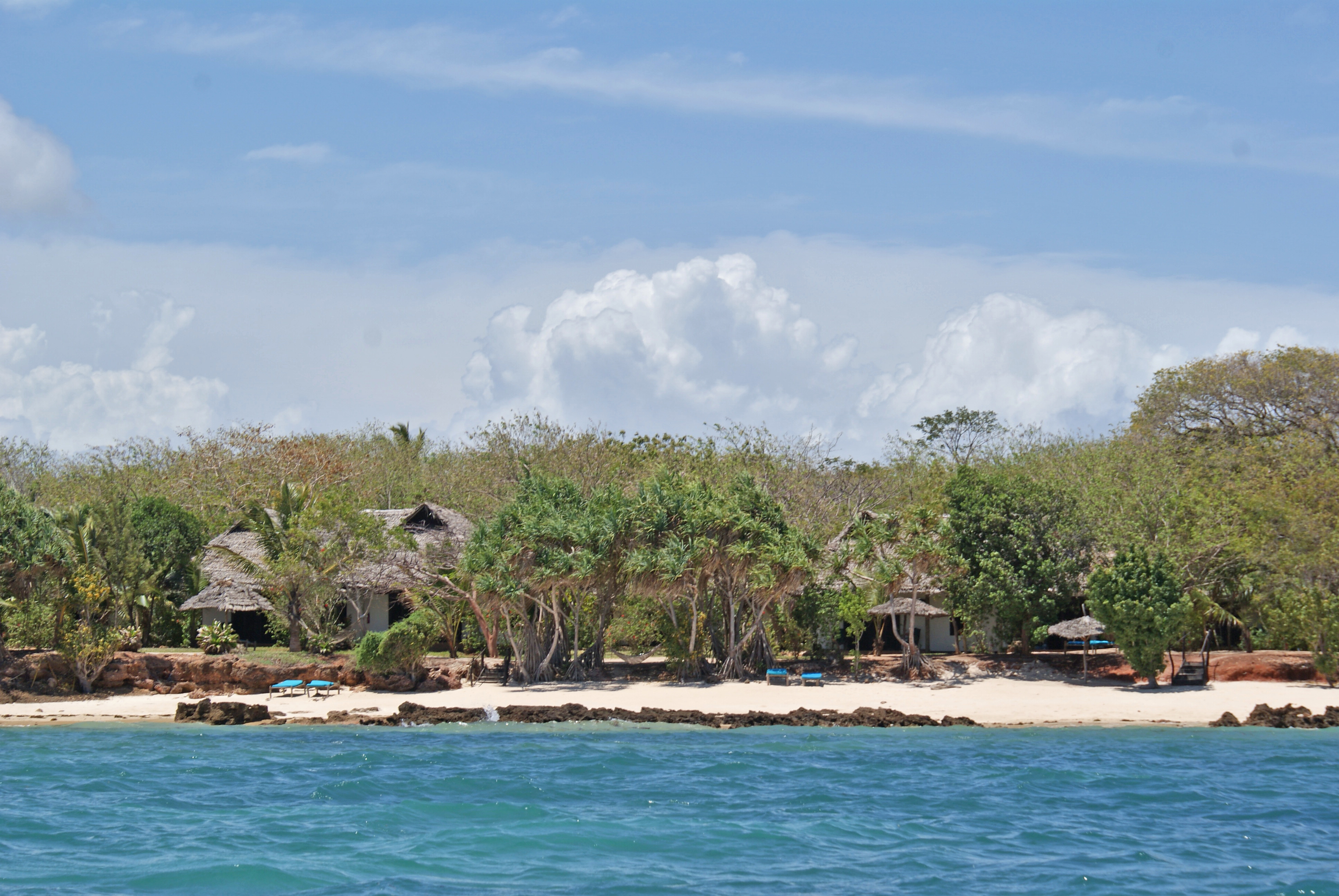 The lodge seen from the sea
