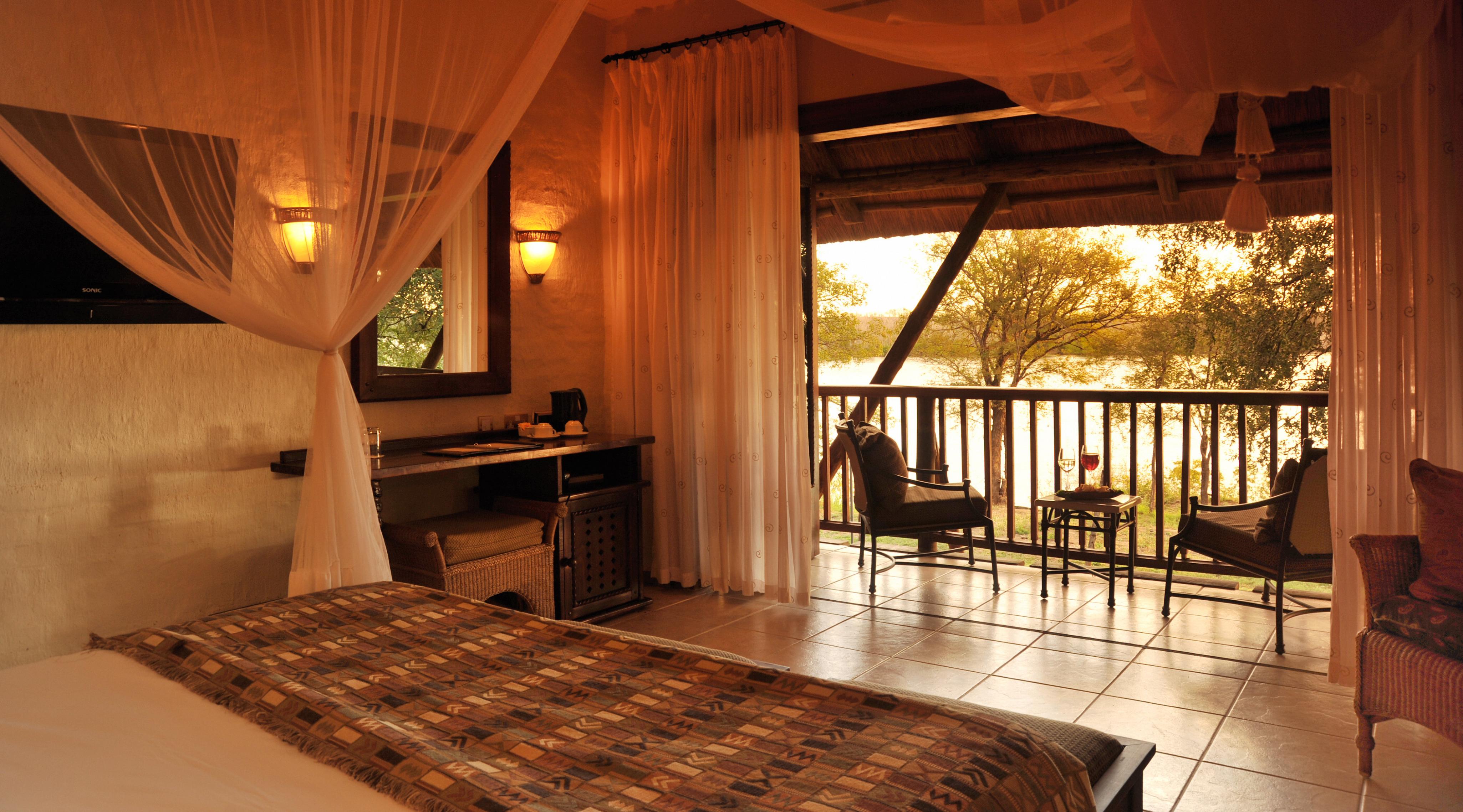 Standard Room with balcony overlooking the river