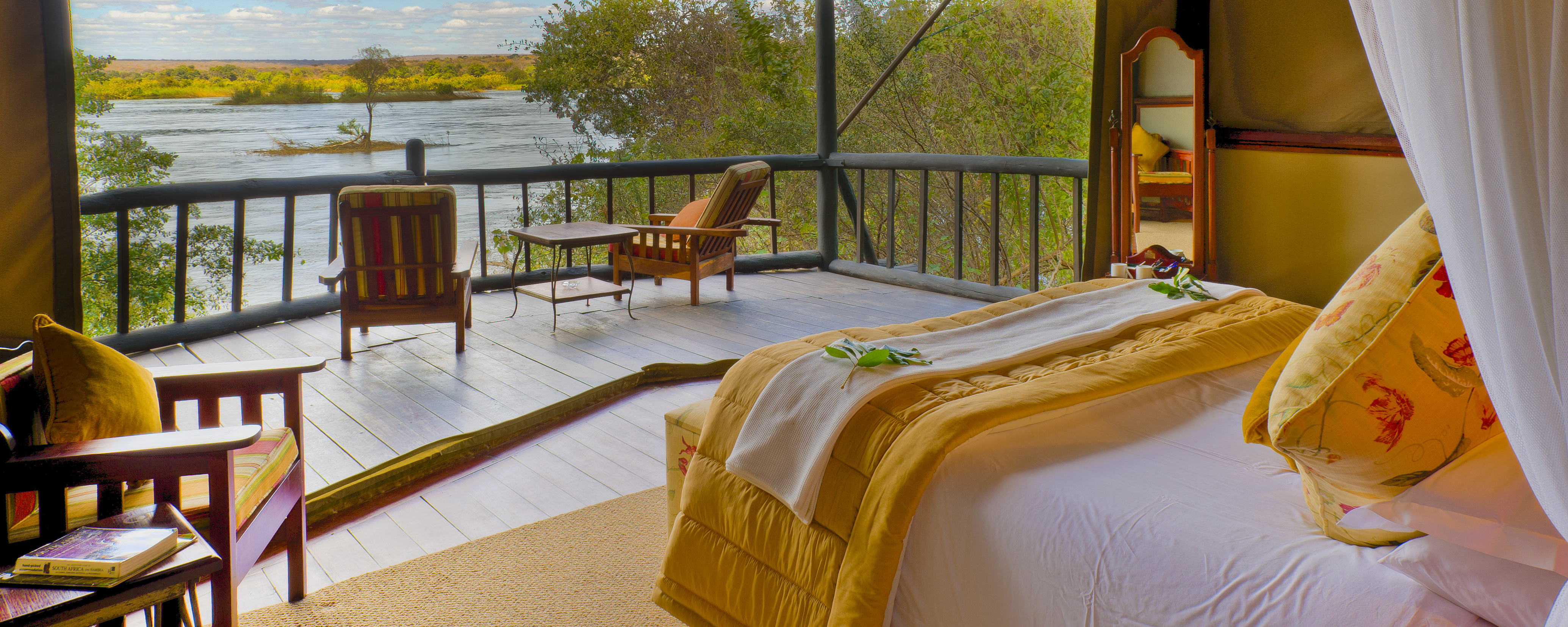 View from one of our Seven Rooms overlooking the Zambezi River