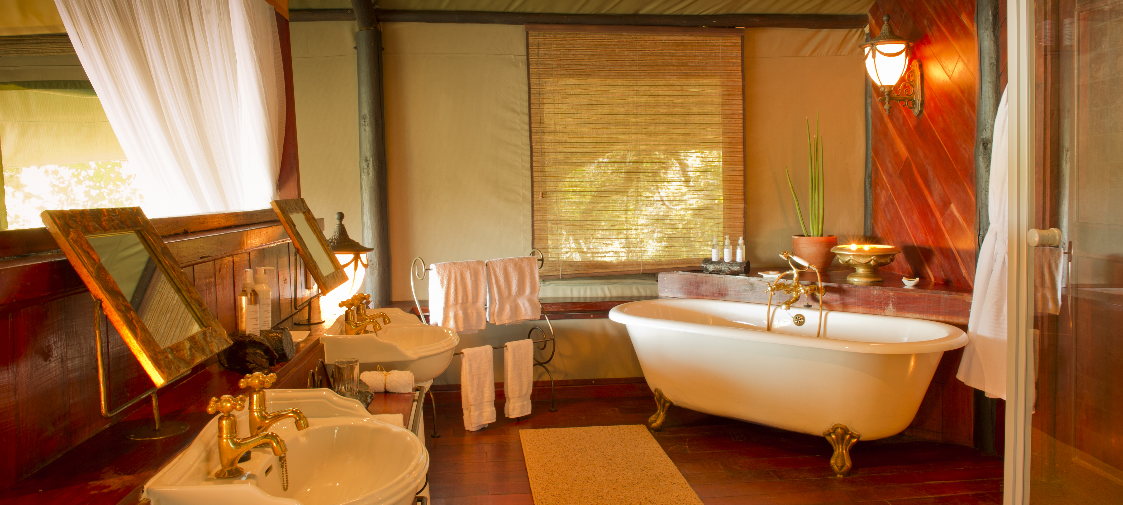 Romantic Bathroom with Ball and Claw Bath