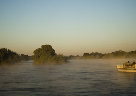 Explore the Upper Zambezi and surrounding Islands on an early morning Sunrise Boat Cruise