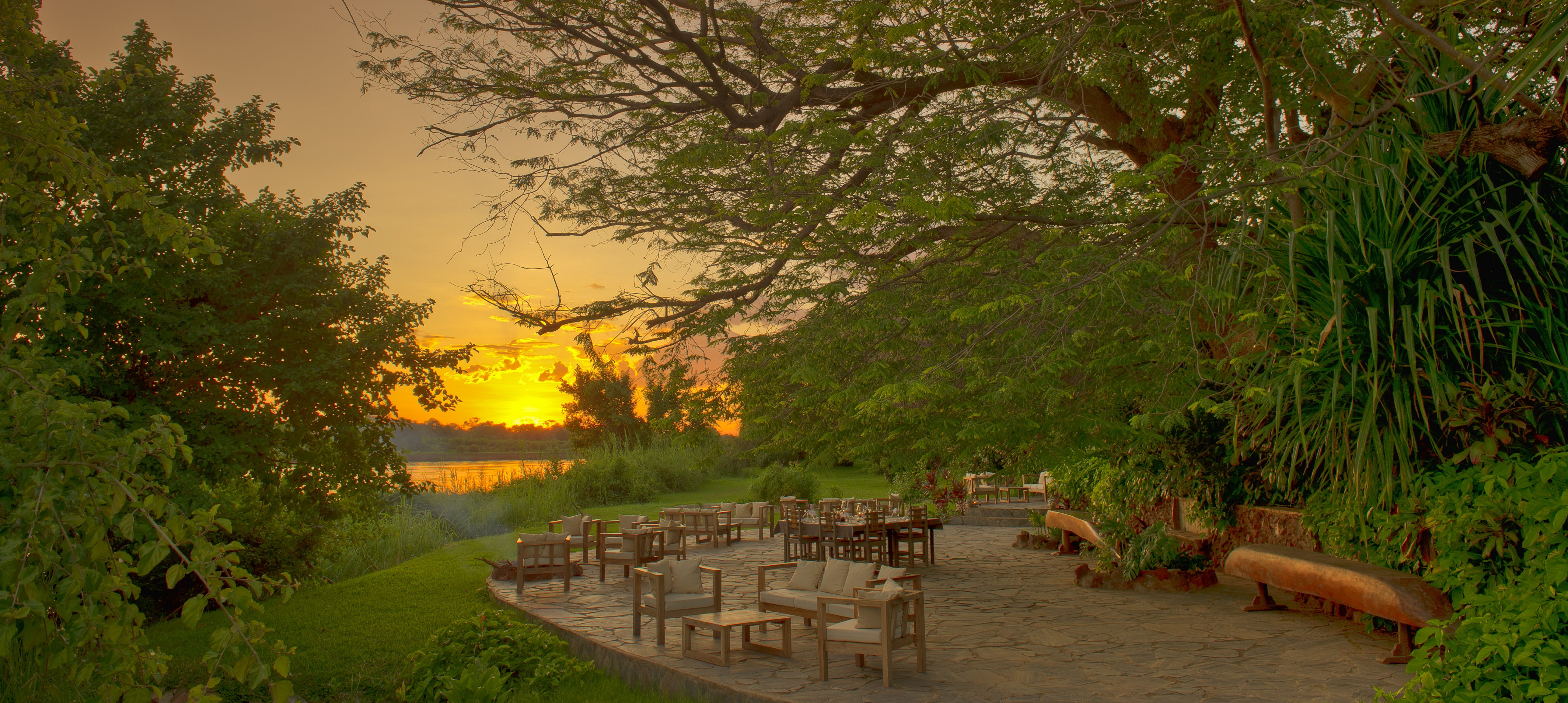 Sunset overlooking the Dinner Deck