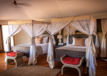 Interior of luxury twin room