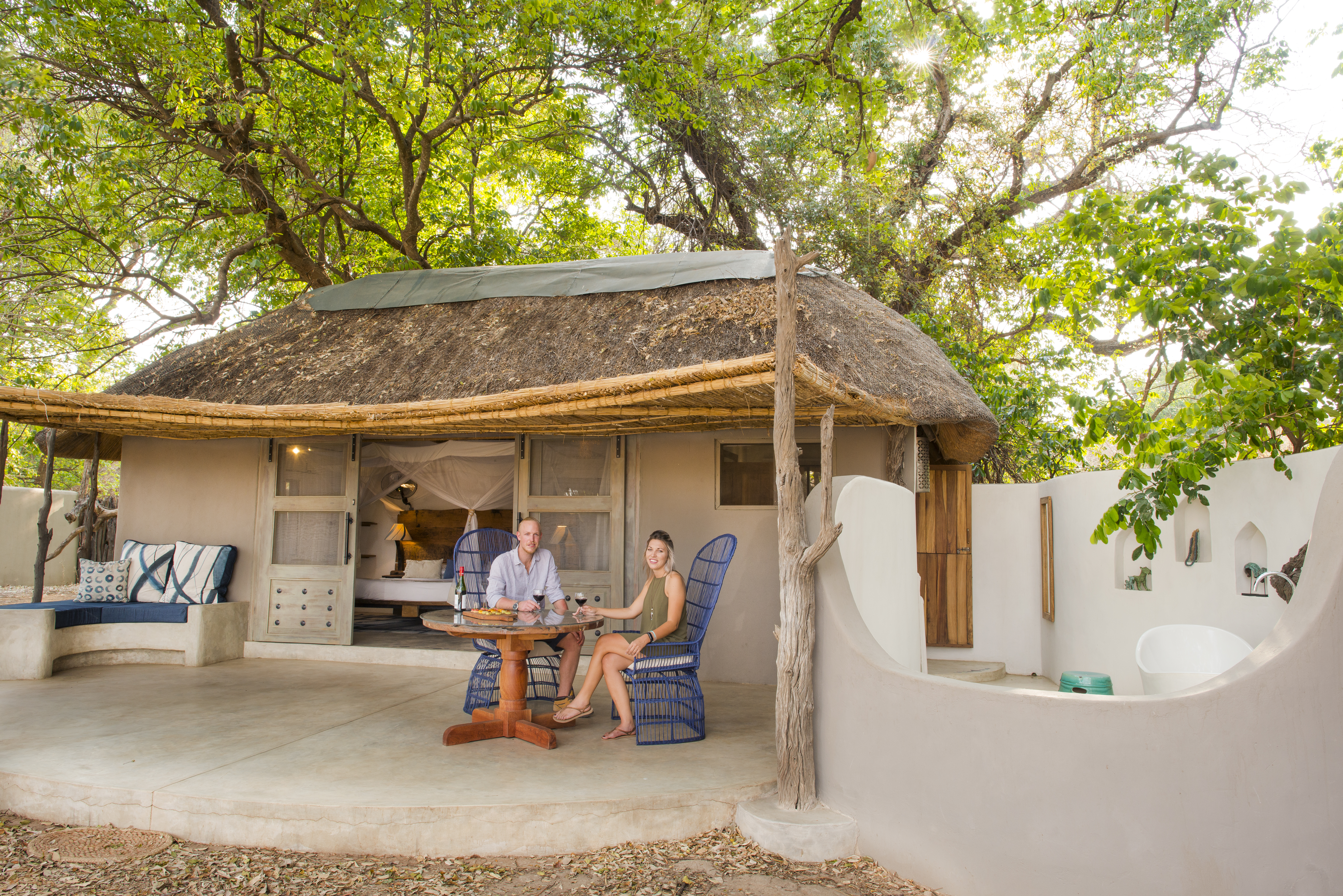 Interior of a Chalet with the Deck View