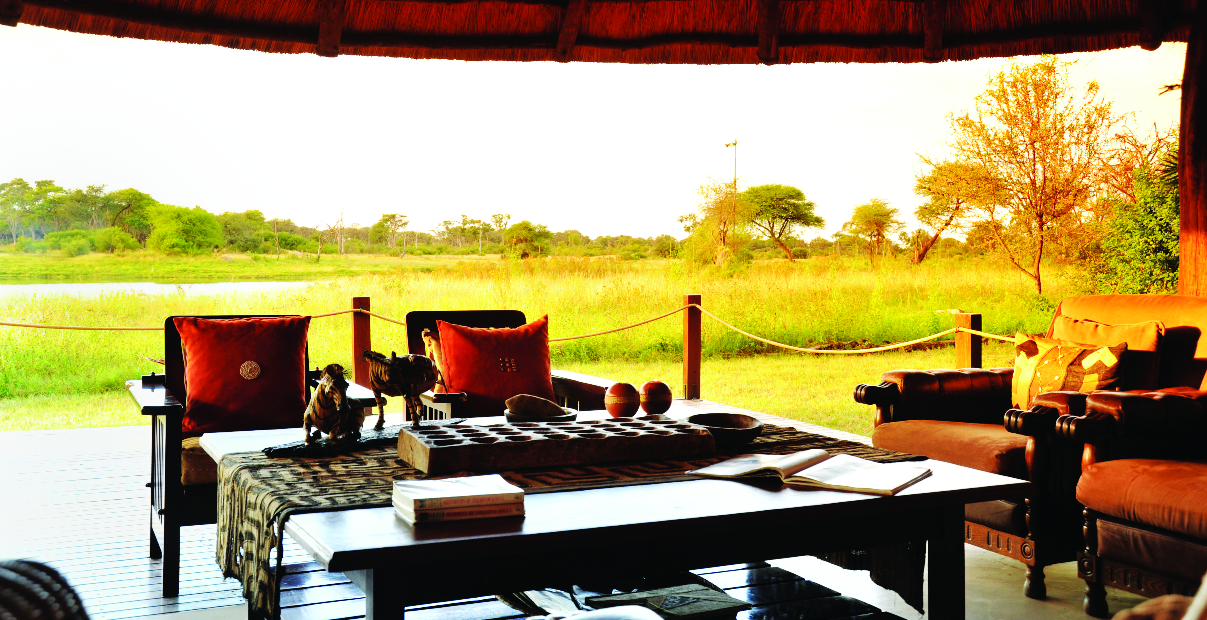 Relax in the open air lounge area