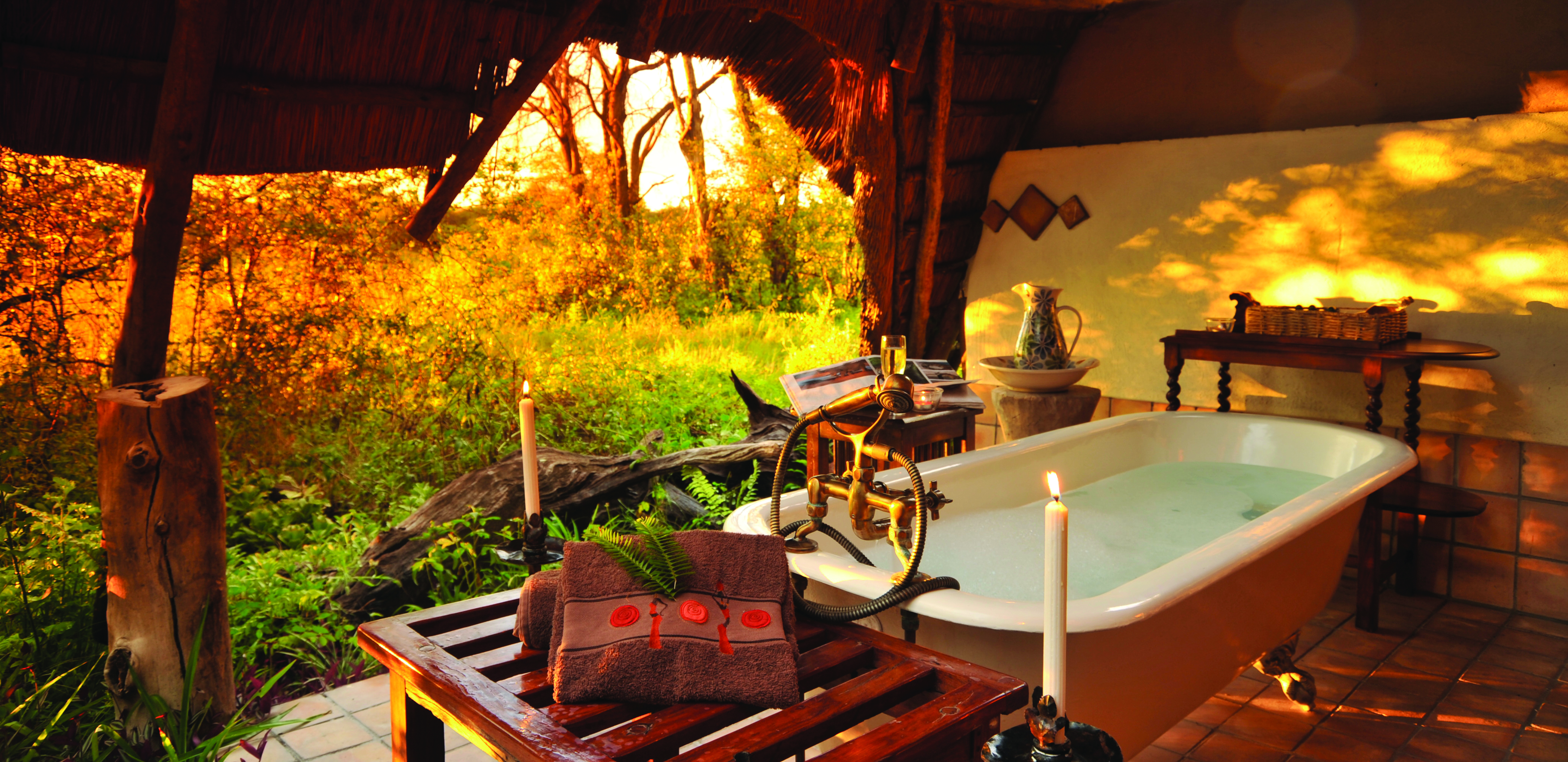 Outside bath at The Hide Safari Camp