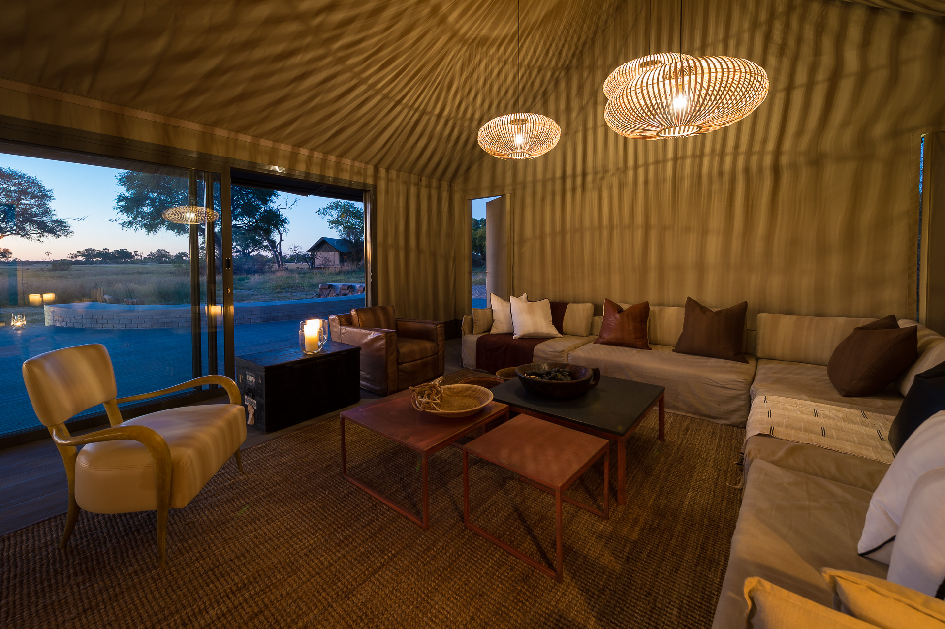 A cosy indoor lounge in the main area