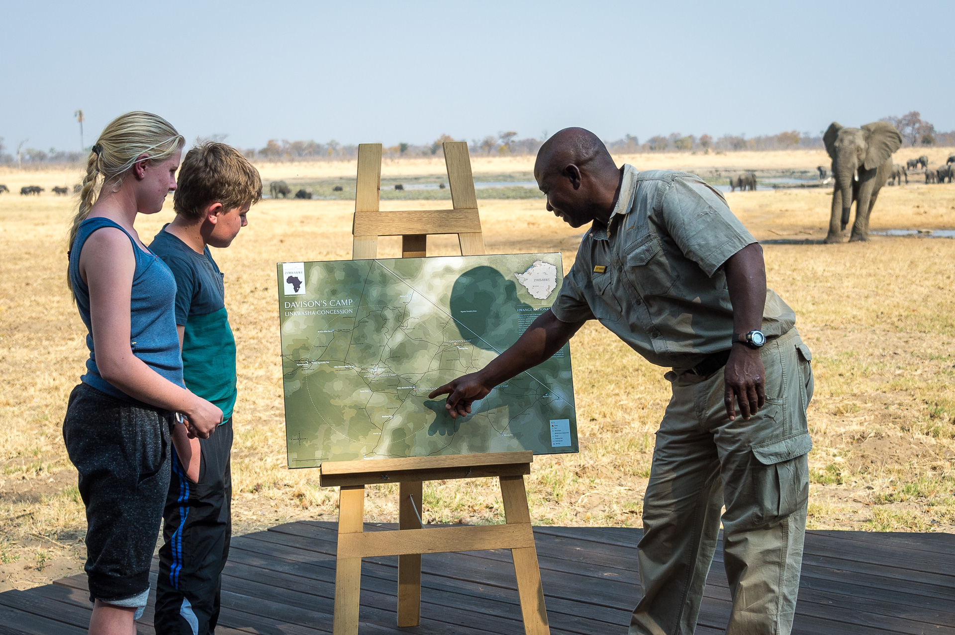 Chatting about the game drive areas