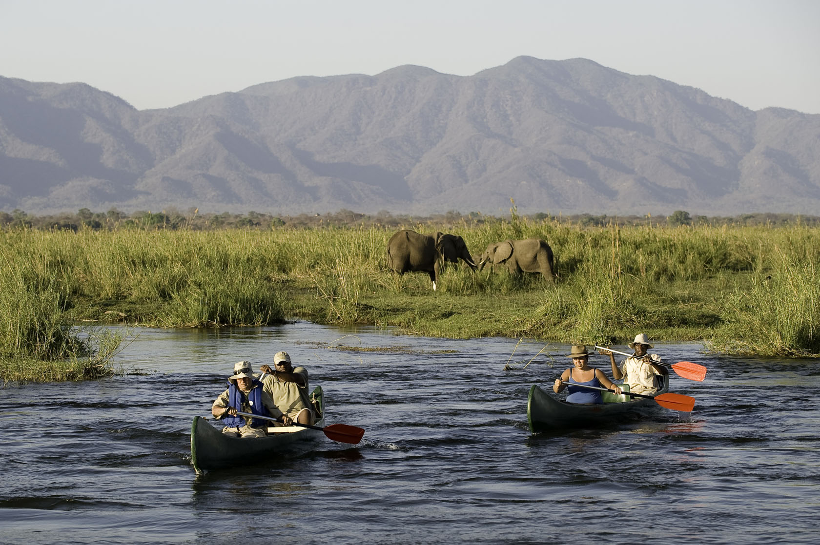Canoeing on the Zambezi is a thrilling adventure