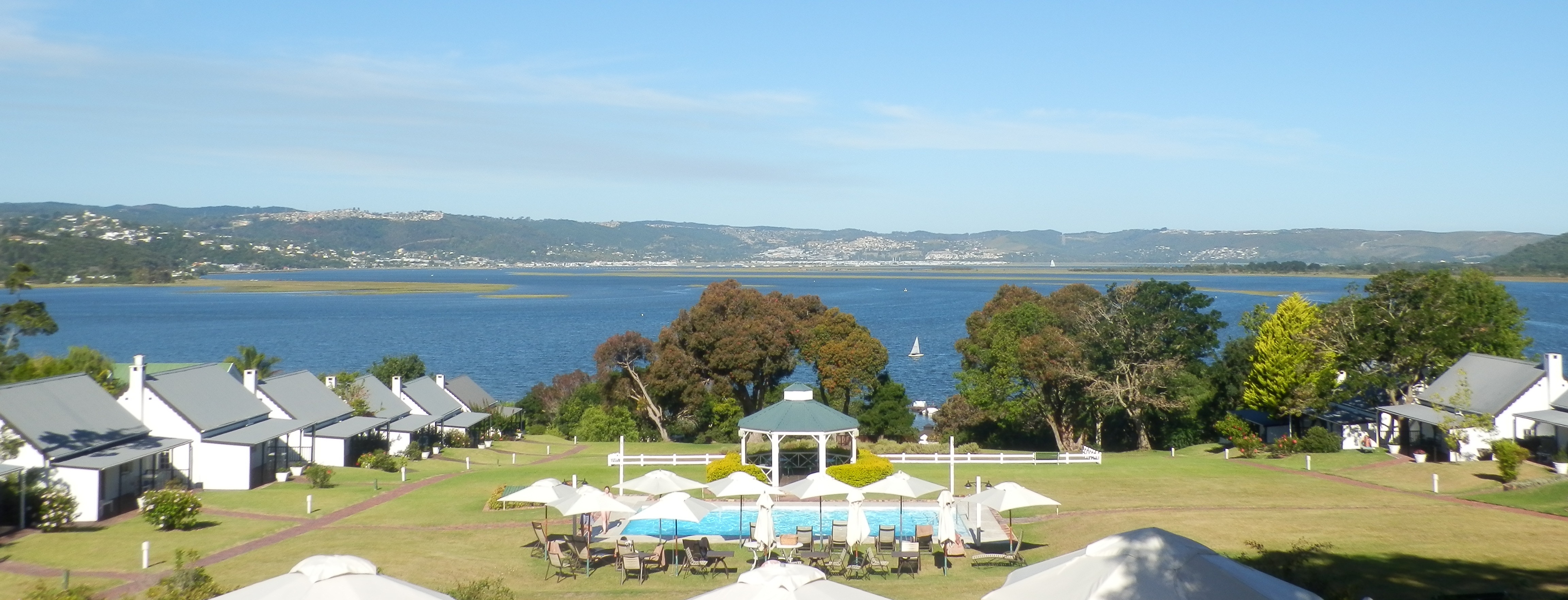 Belvidere House offers beautiful views of Knysna's lagoon, seen through delightful gardens