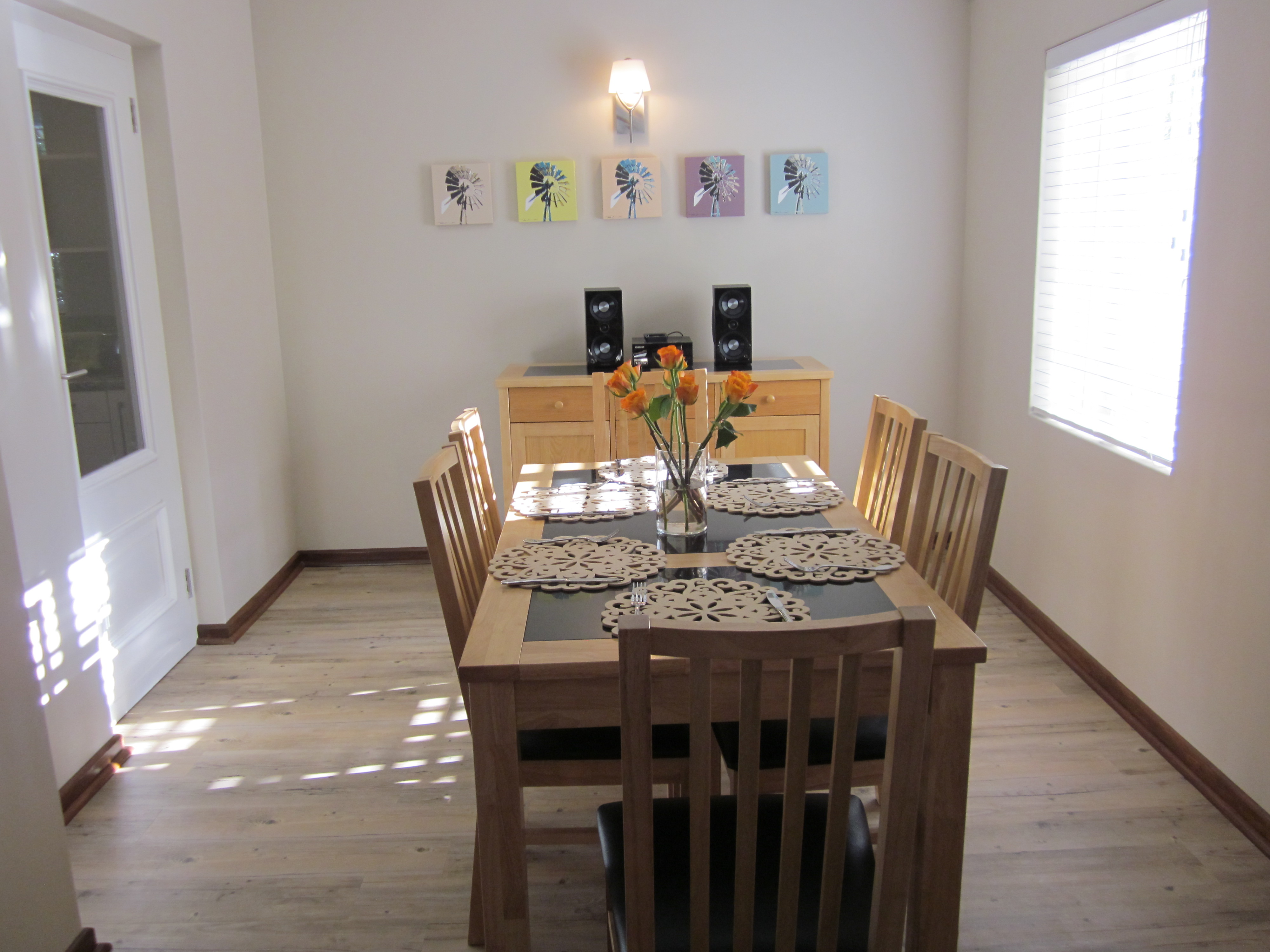 The Dining room comfortably seats 6 people