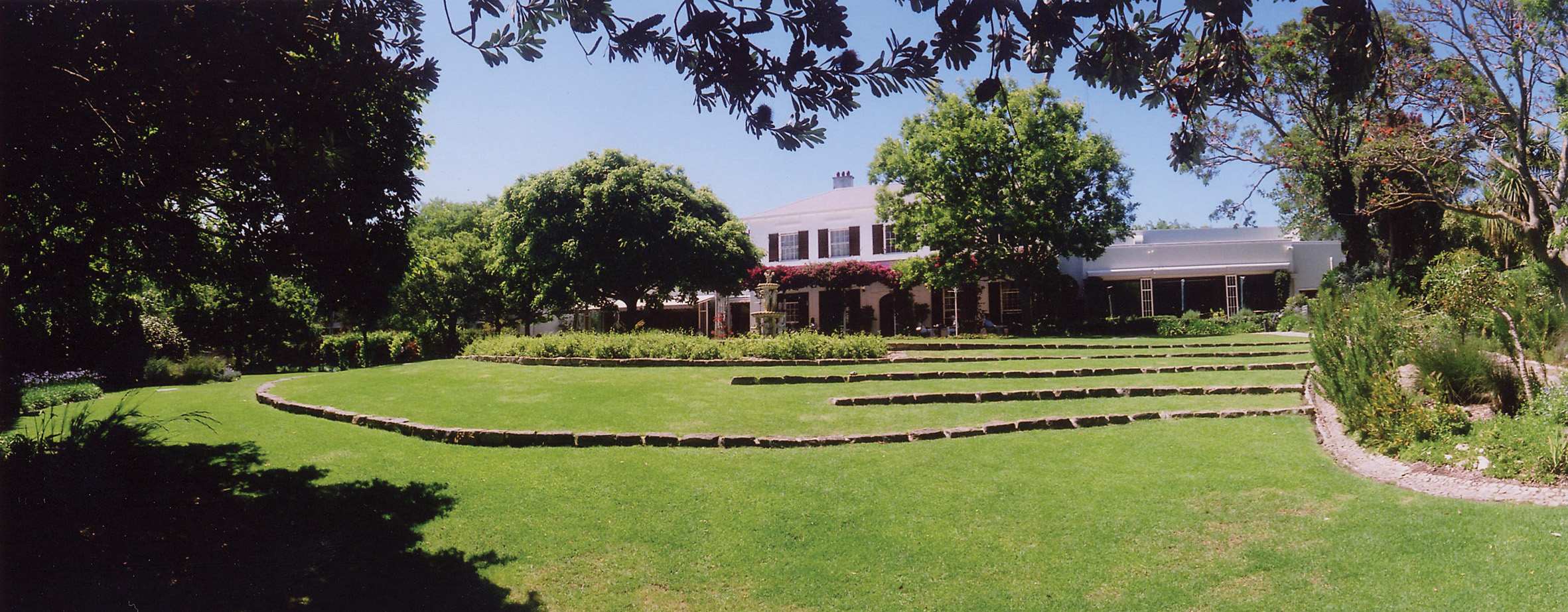 the spacious garden