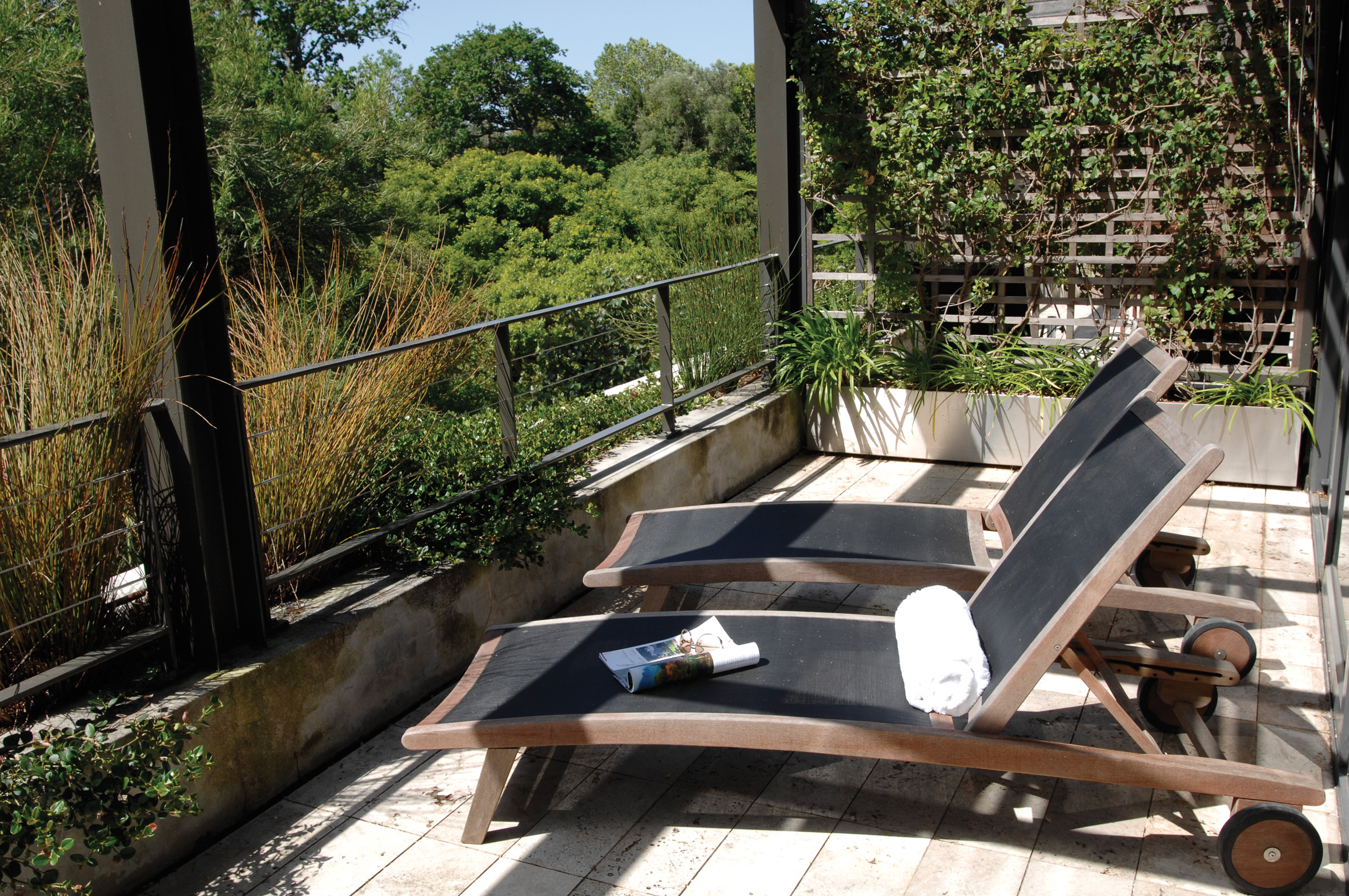 enjoy the view of the river from your balcony