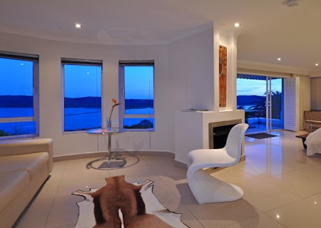 The suites are wonderfully roomy and all have a fantastic view over the lagoon of Knysna.
