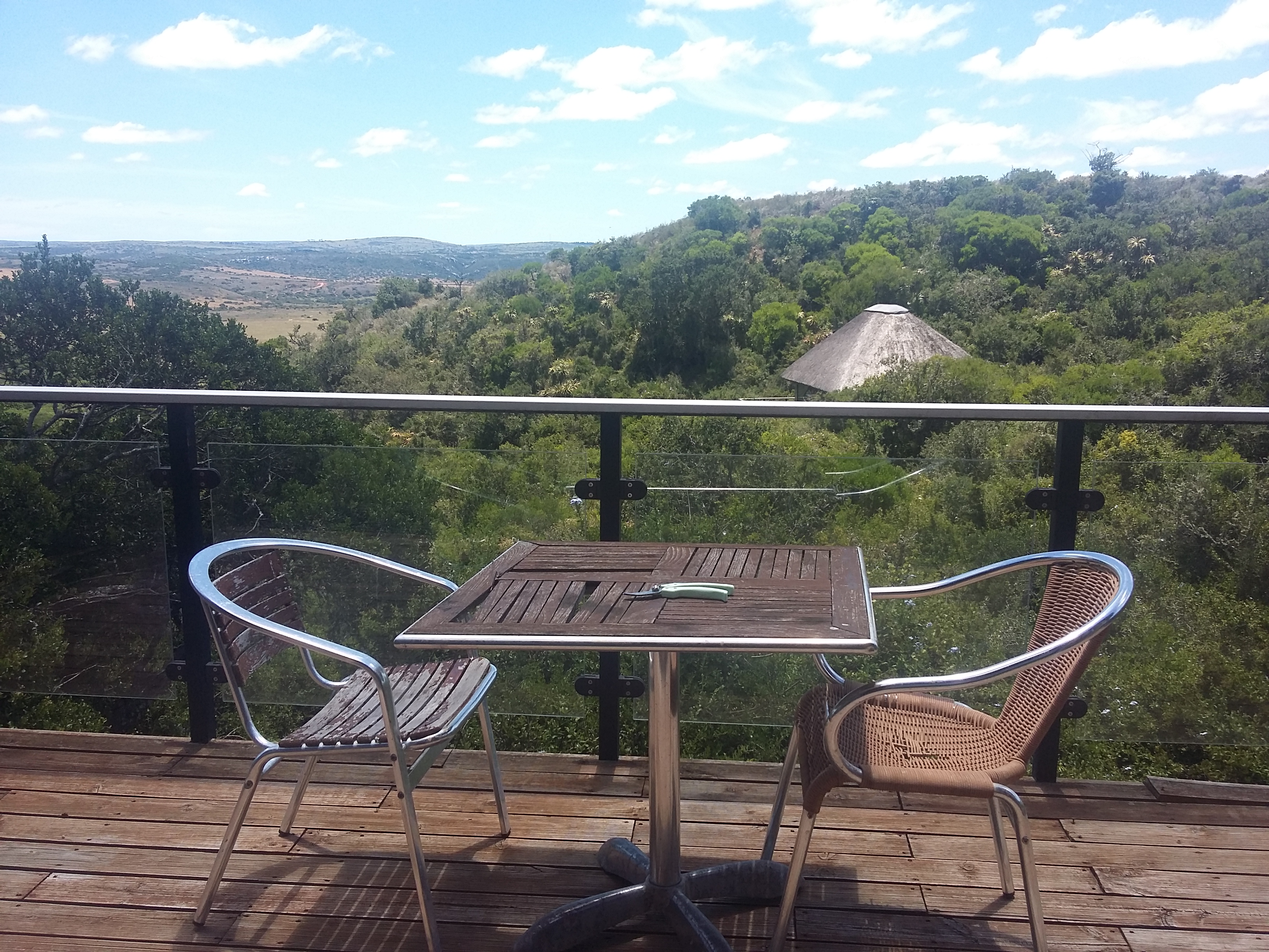 Stepping out through the patio doors gives you tremendous views of the reserve, Where you will see a large variety of animals including Elephant, Lion, Rhion and Cheetah
