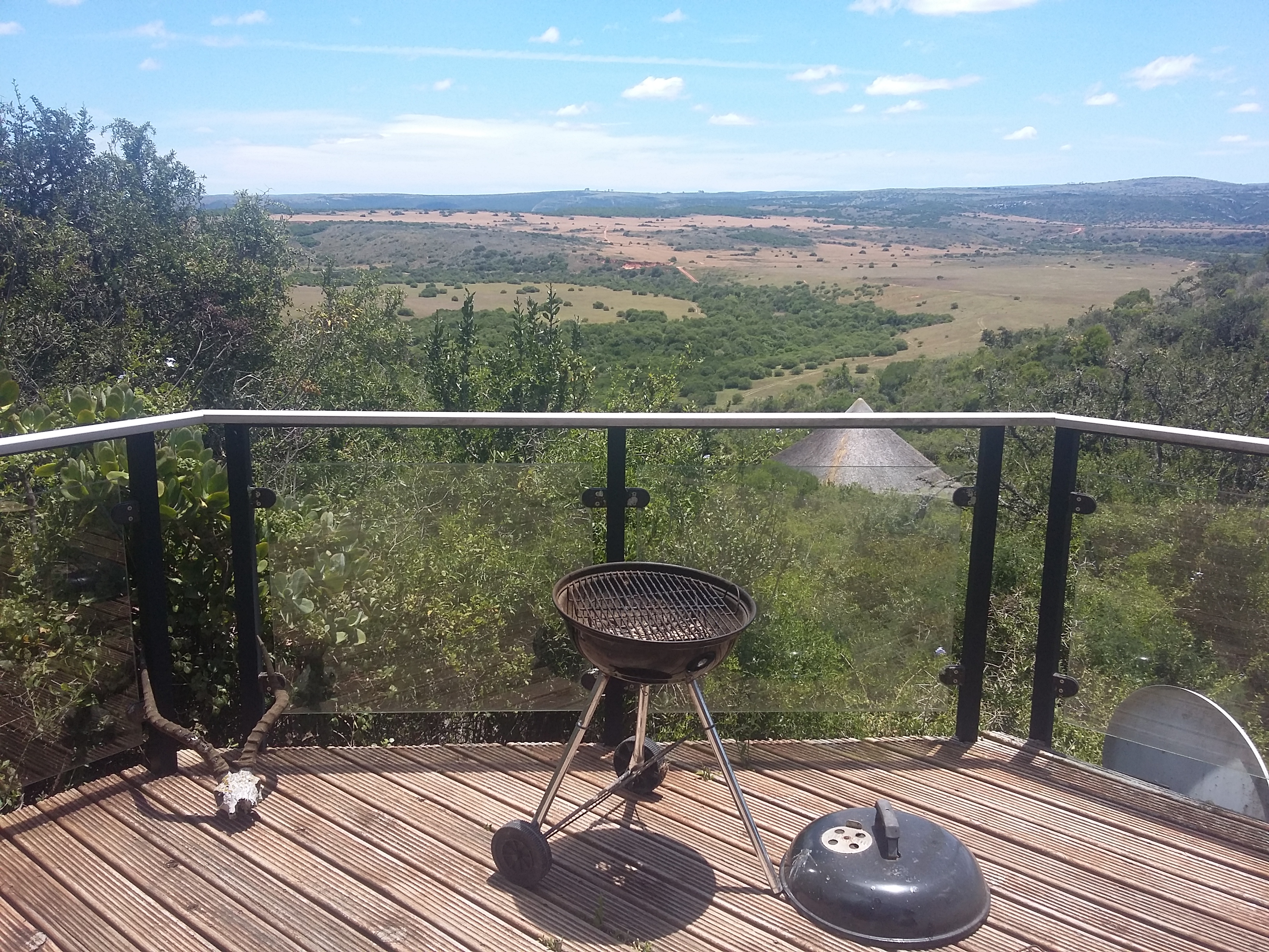 The ultimate outdoor cooking experience. A braii overlooking the game reserve.