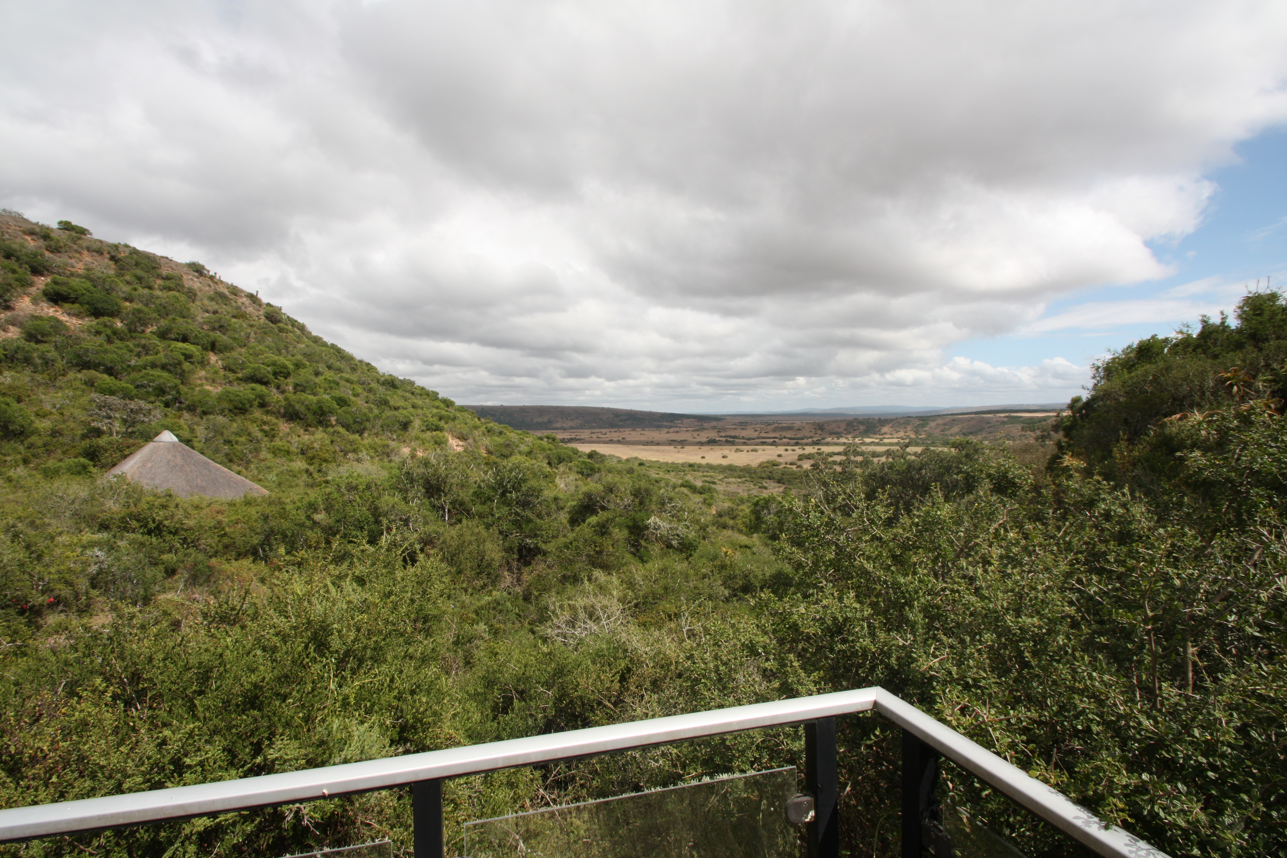 The chalet has its own unique view from the balcony and overlooks the pool and entertainment area
