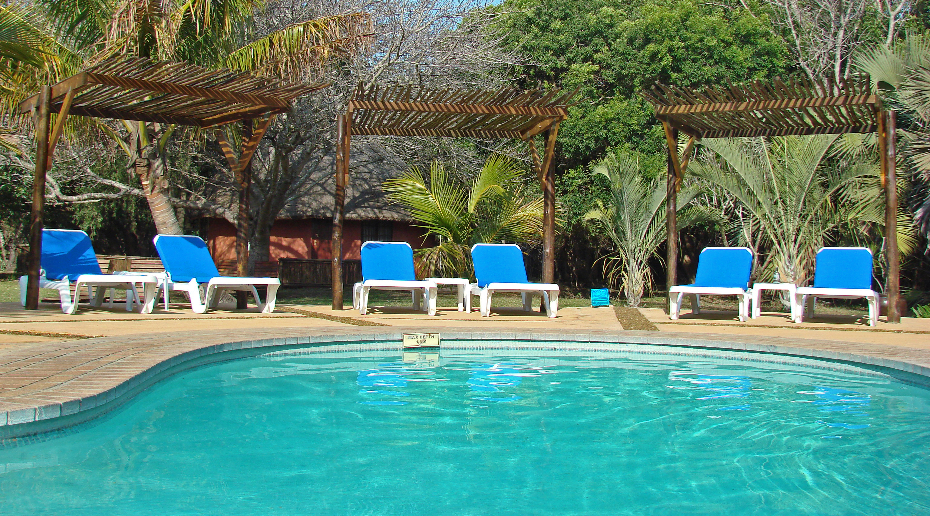 Cool off in the swimming pool and spend some time at the sunset deck.