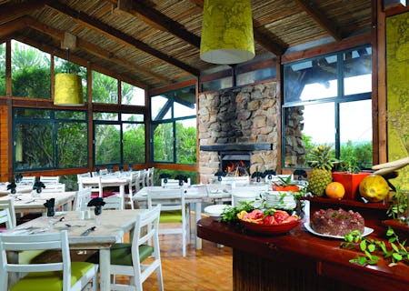 Enjoy delicious buffet meals and panoramic views at the Main Lodge restaurant.