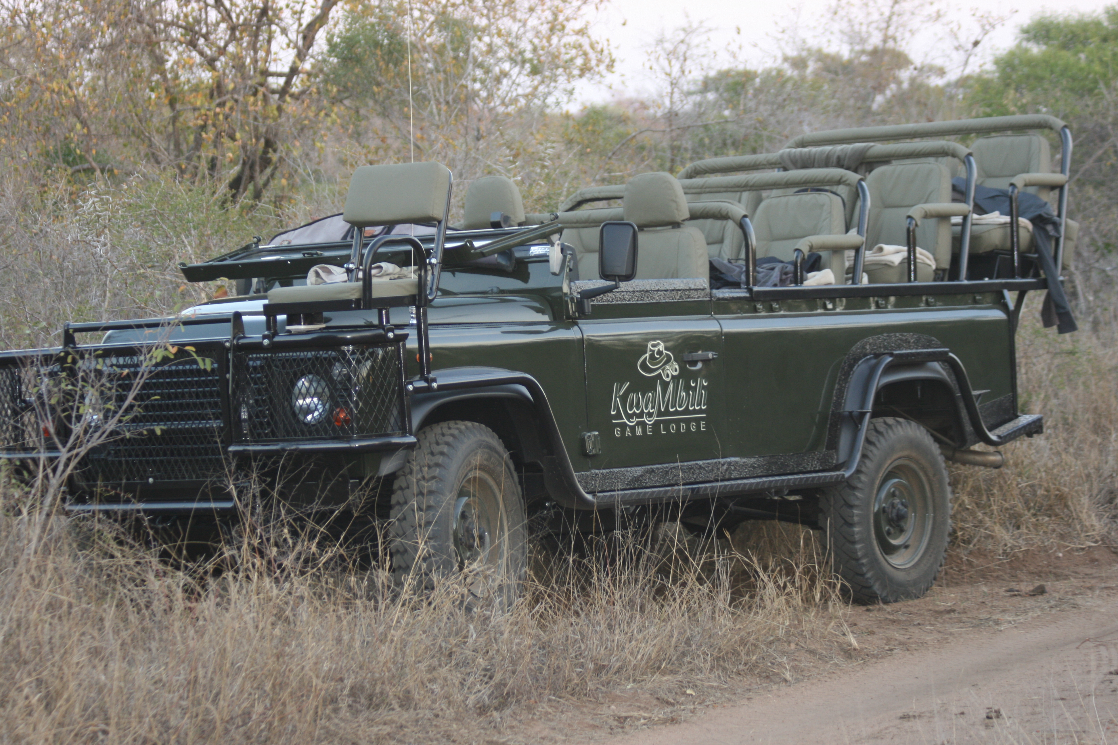 Game drives are conducted in open 4x4 safari vehicles. There is space for a maximum of 10 people (plus the ranger and the tracker).
