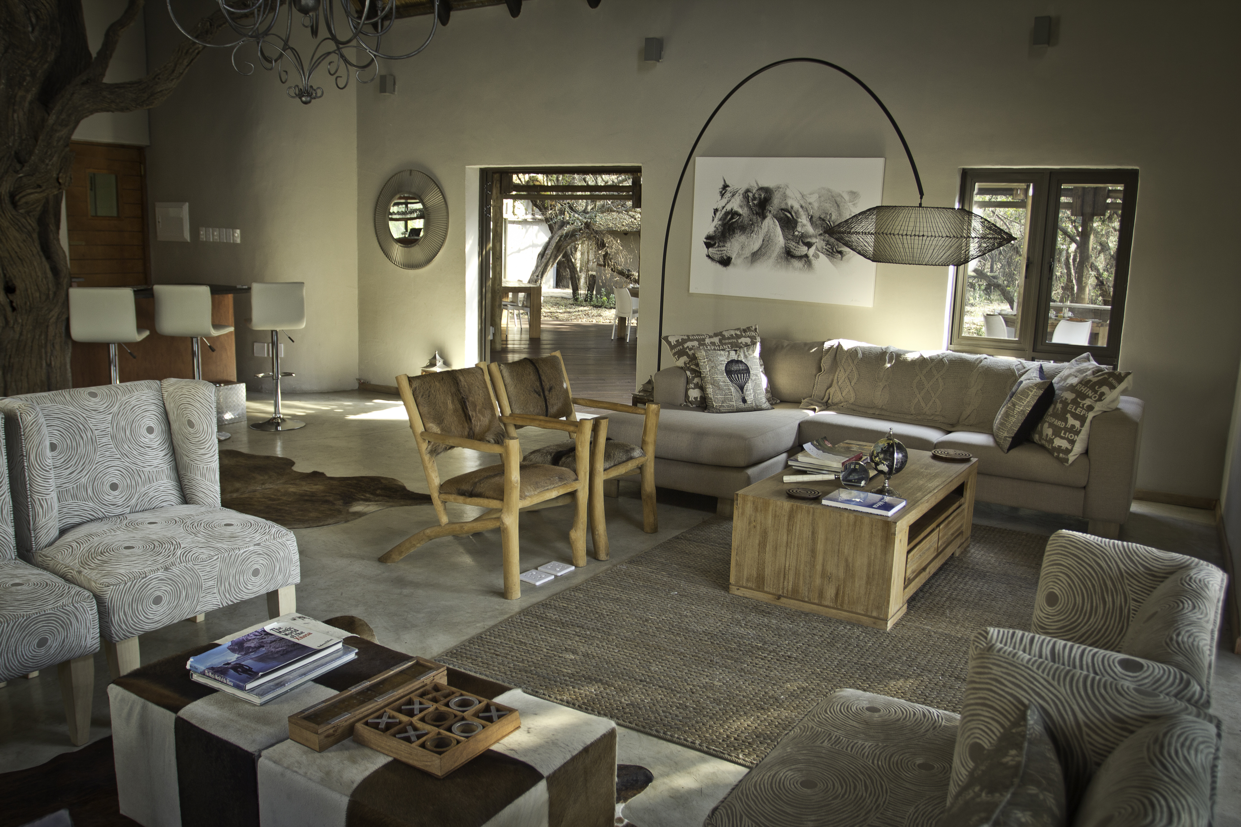 Lounge area at the main lodge