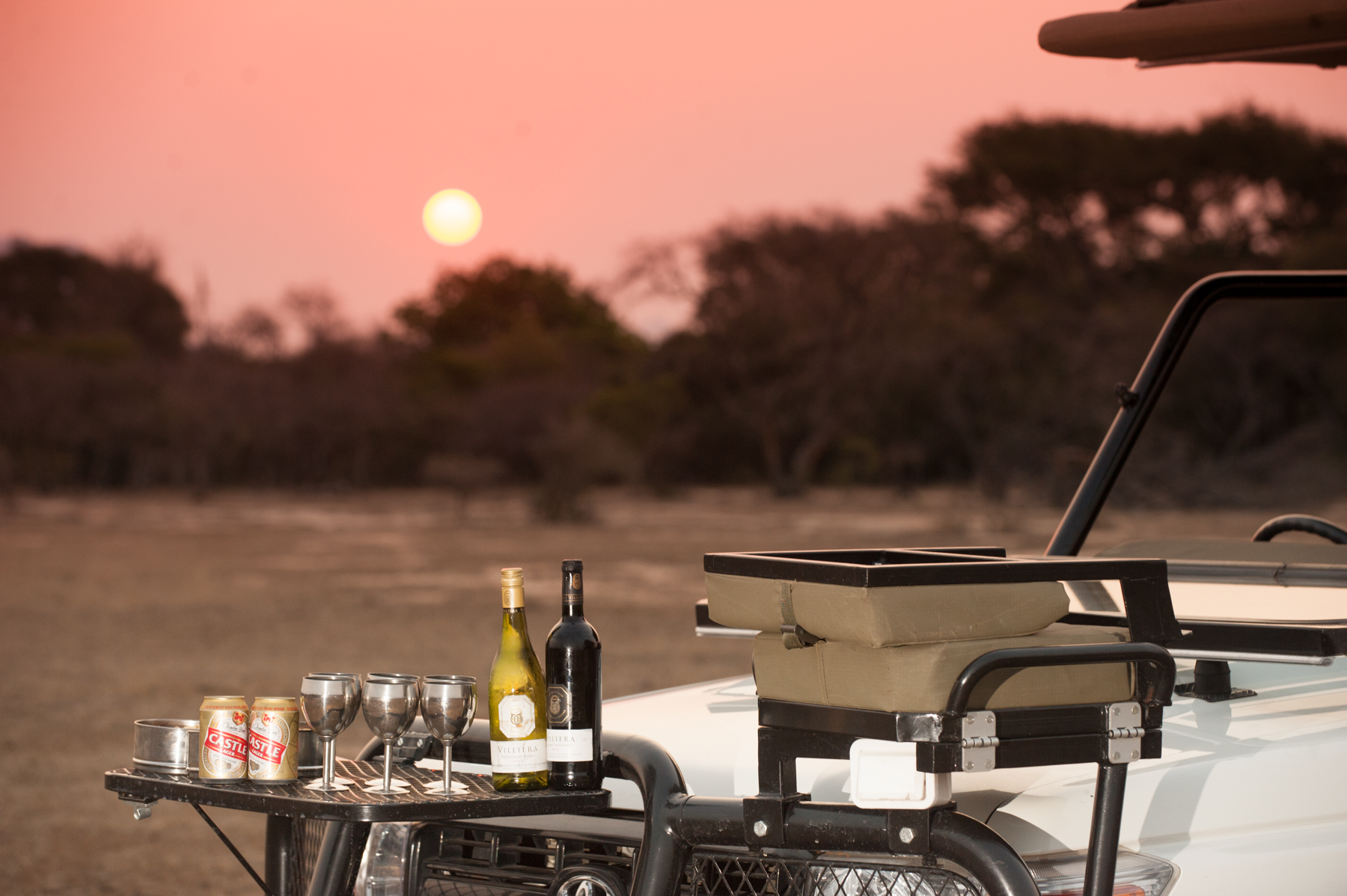 Sundowners on the game drive