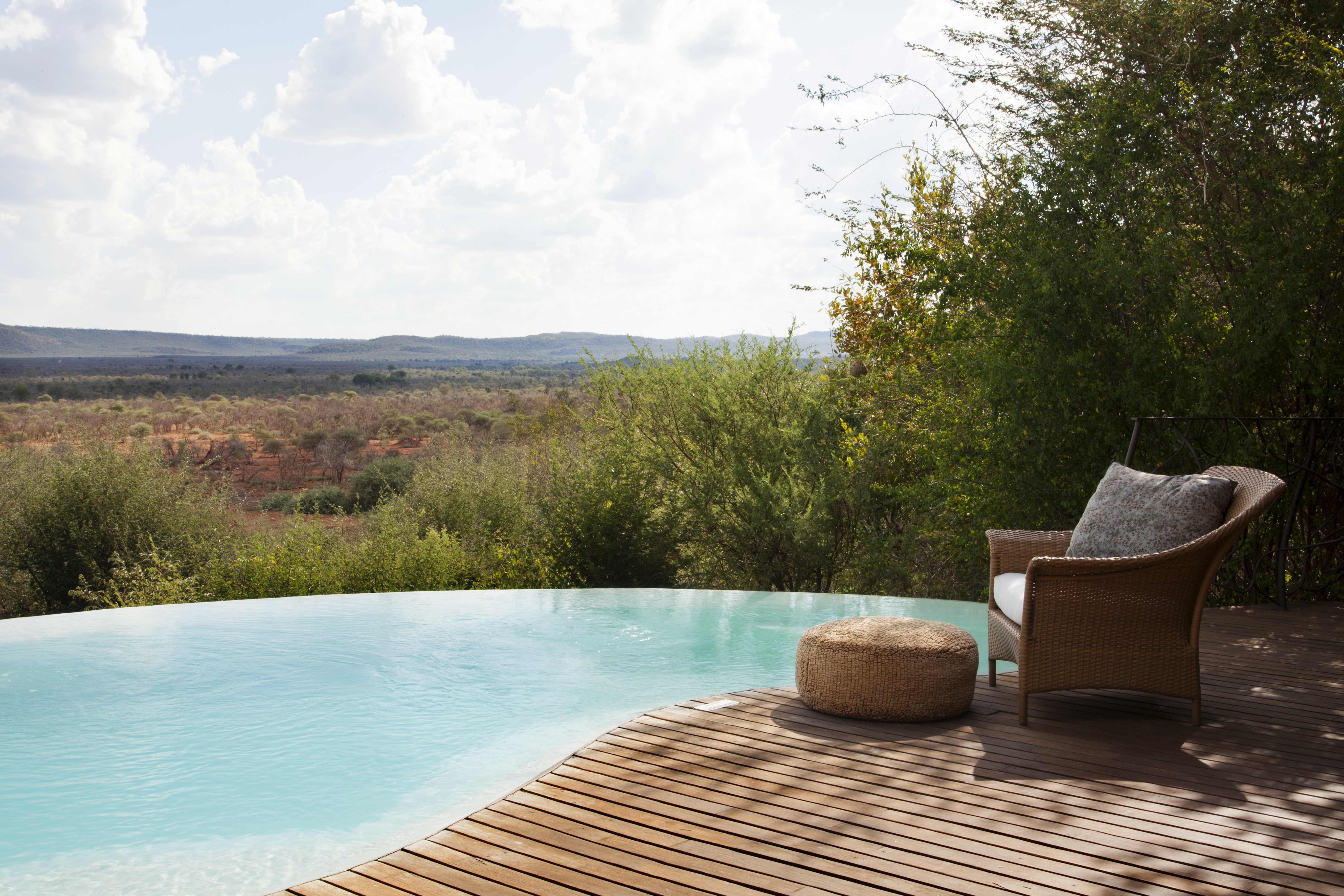 Private pool deck overlooking the Madikwe 