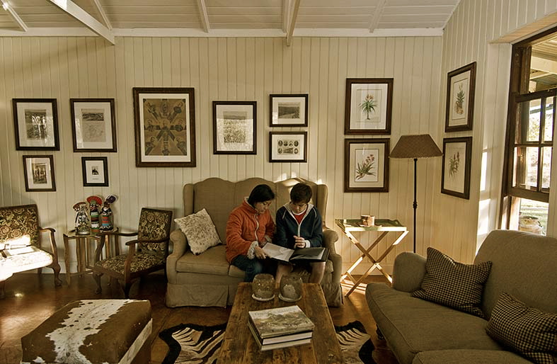 Cosy reading corner in main lounge area