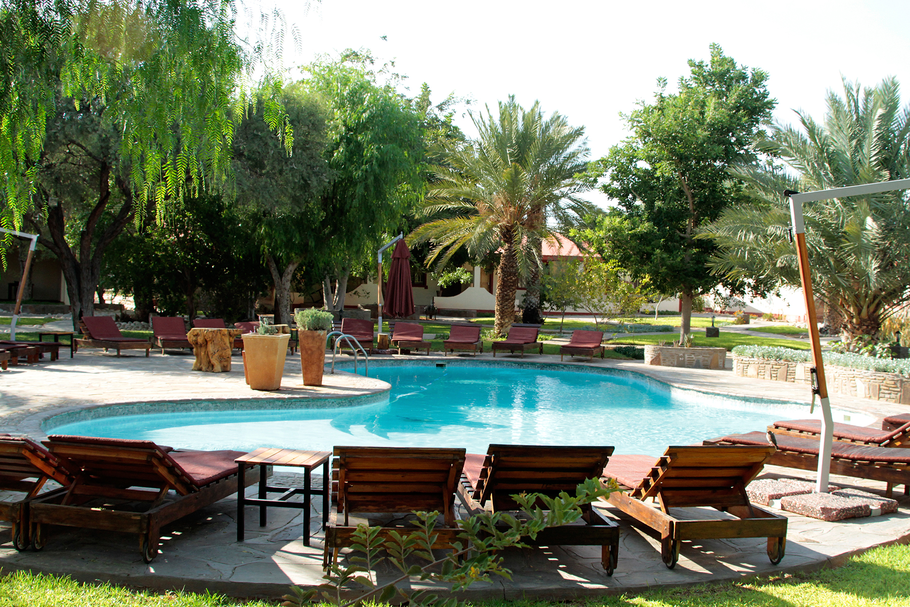 Two swimming pools beckon you to linger and relax.