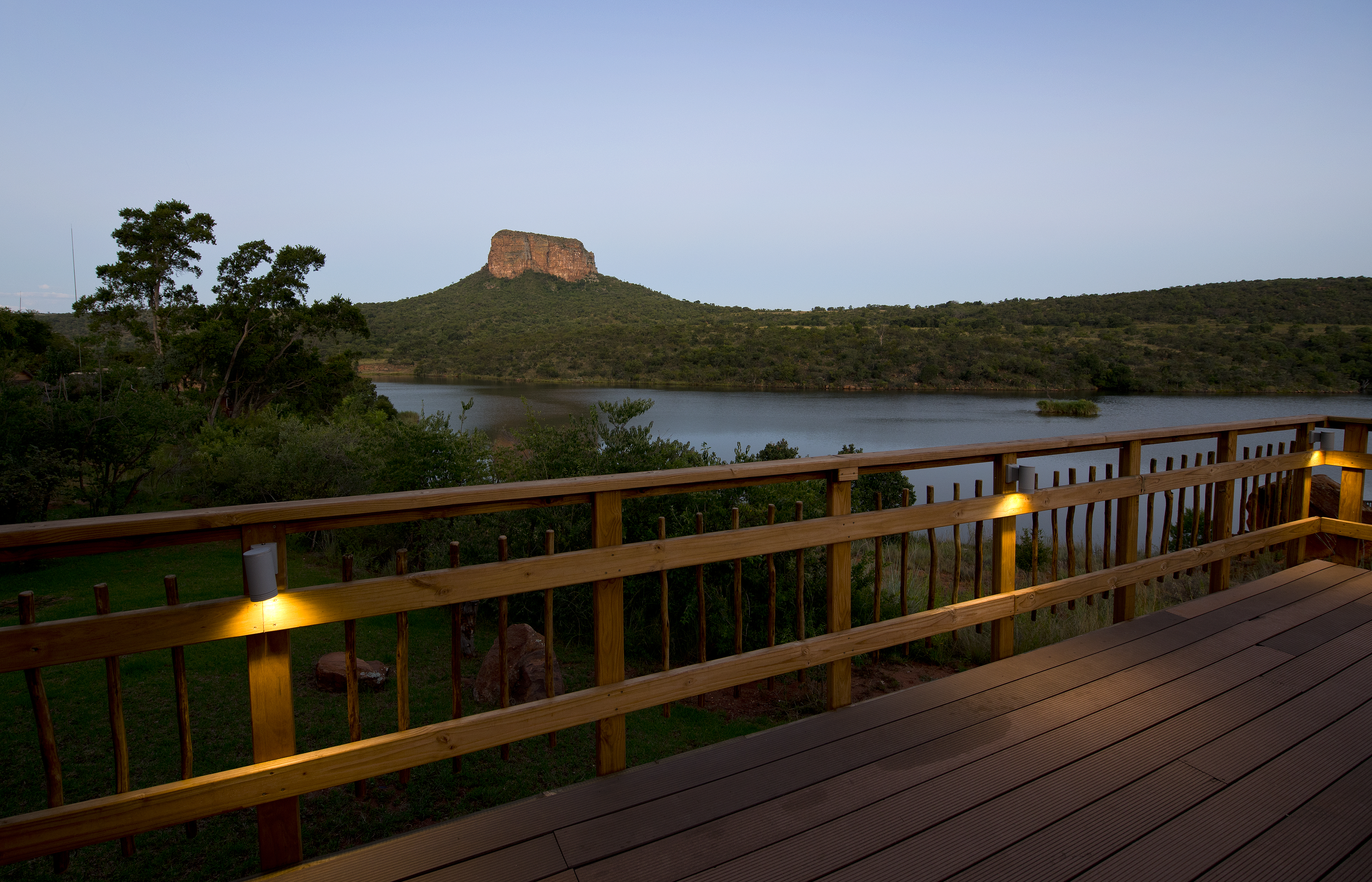 LakeSide Deck Evening View