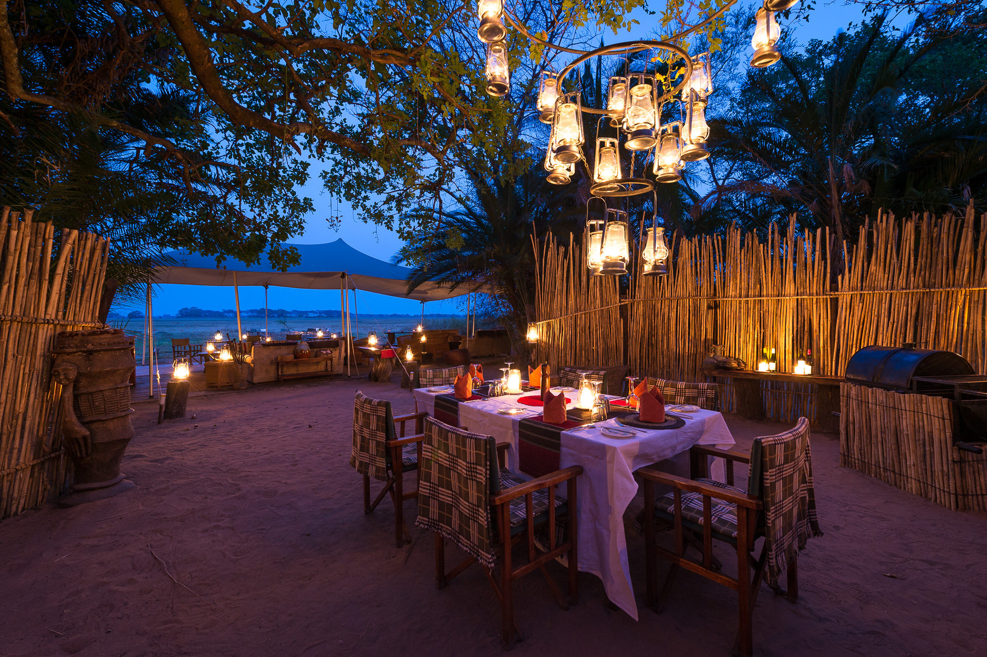 Dinner by lantern light