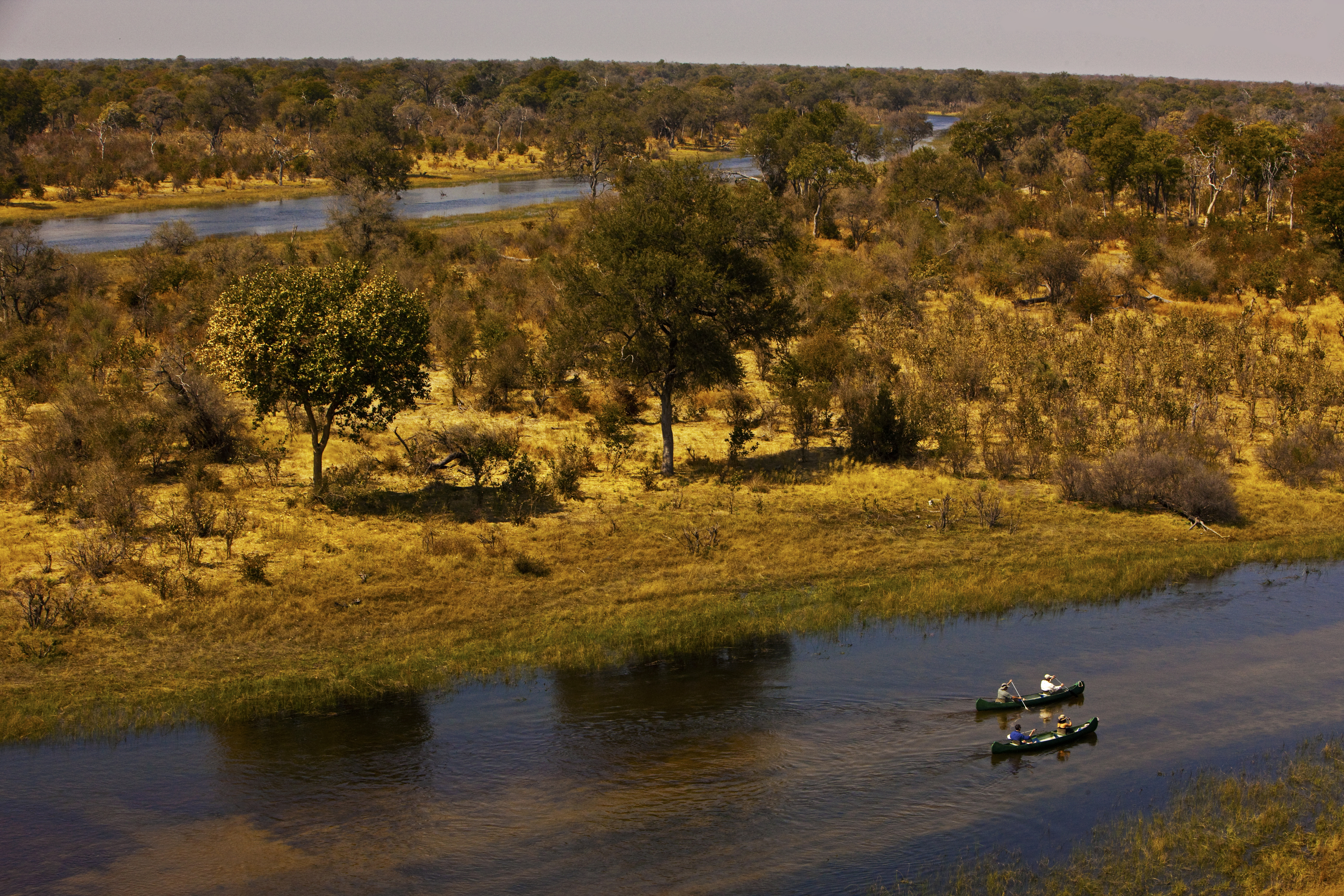 Canoeing the Spillway is a Seasonal Activity Available at Selinda Explorers Camp