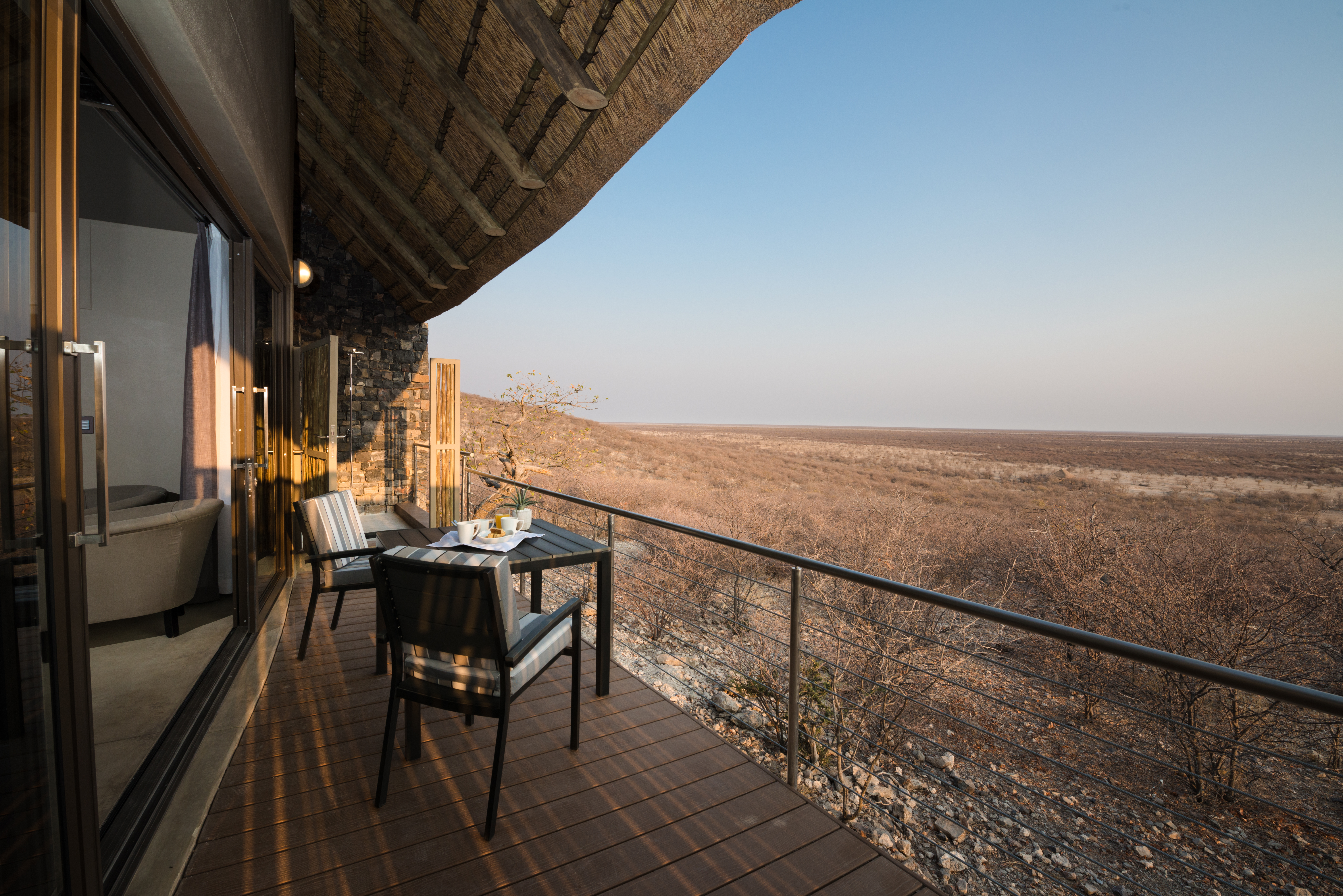 Stunning panoramic views and mingling of wildlife enjoyed from the comfort of your room