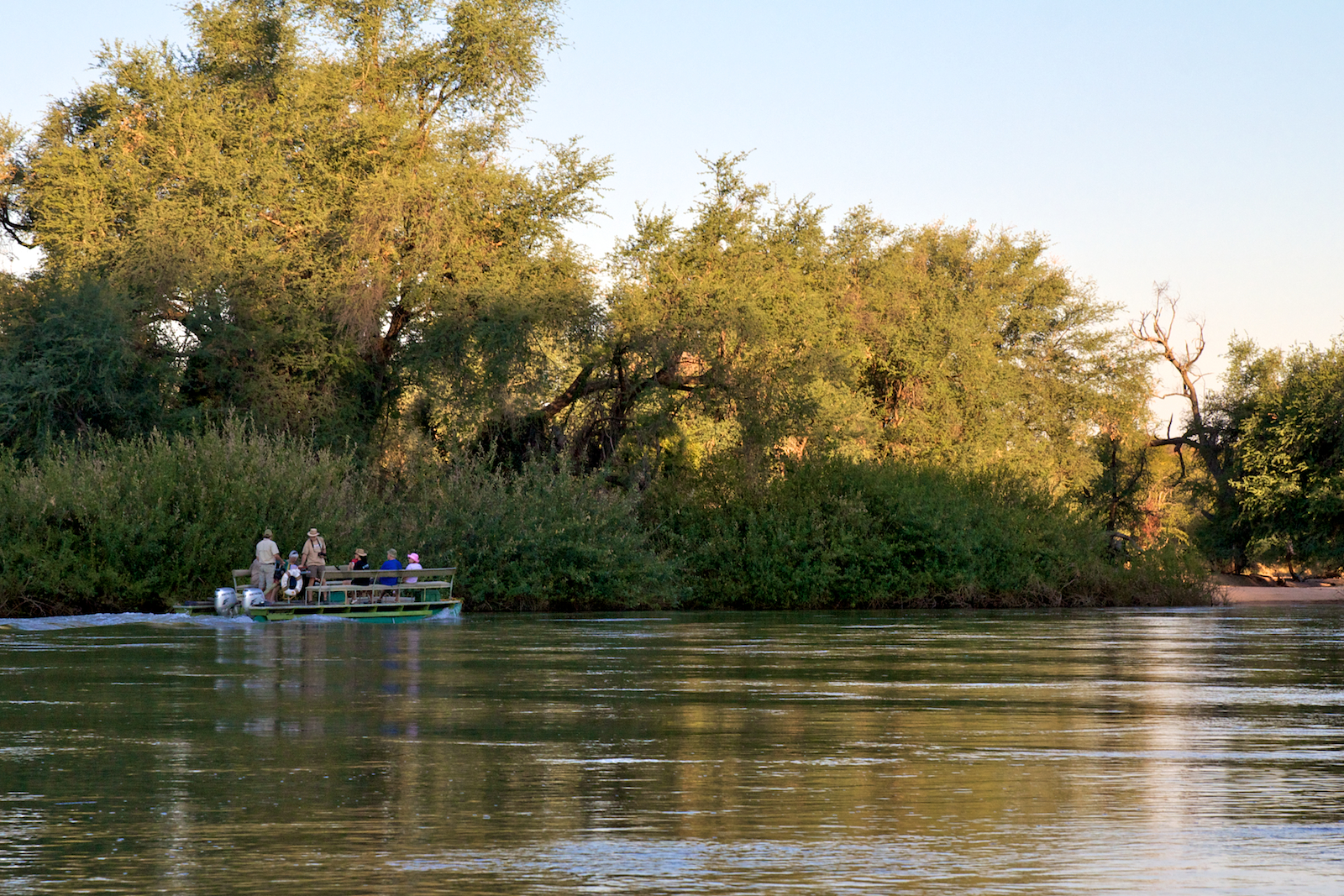 Get into the wild of the Kunene River on a boat cruise 