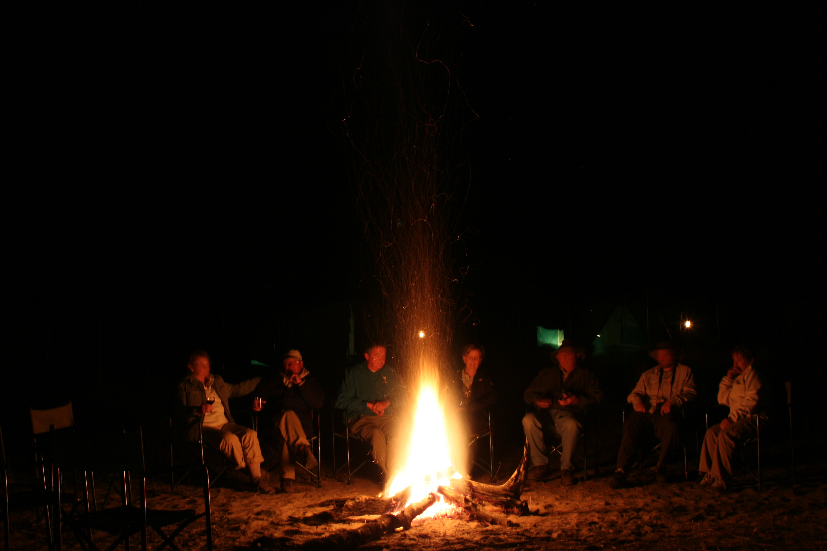 Evening campfire