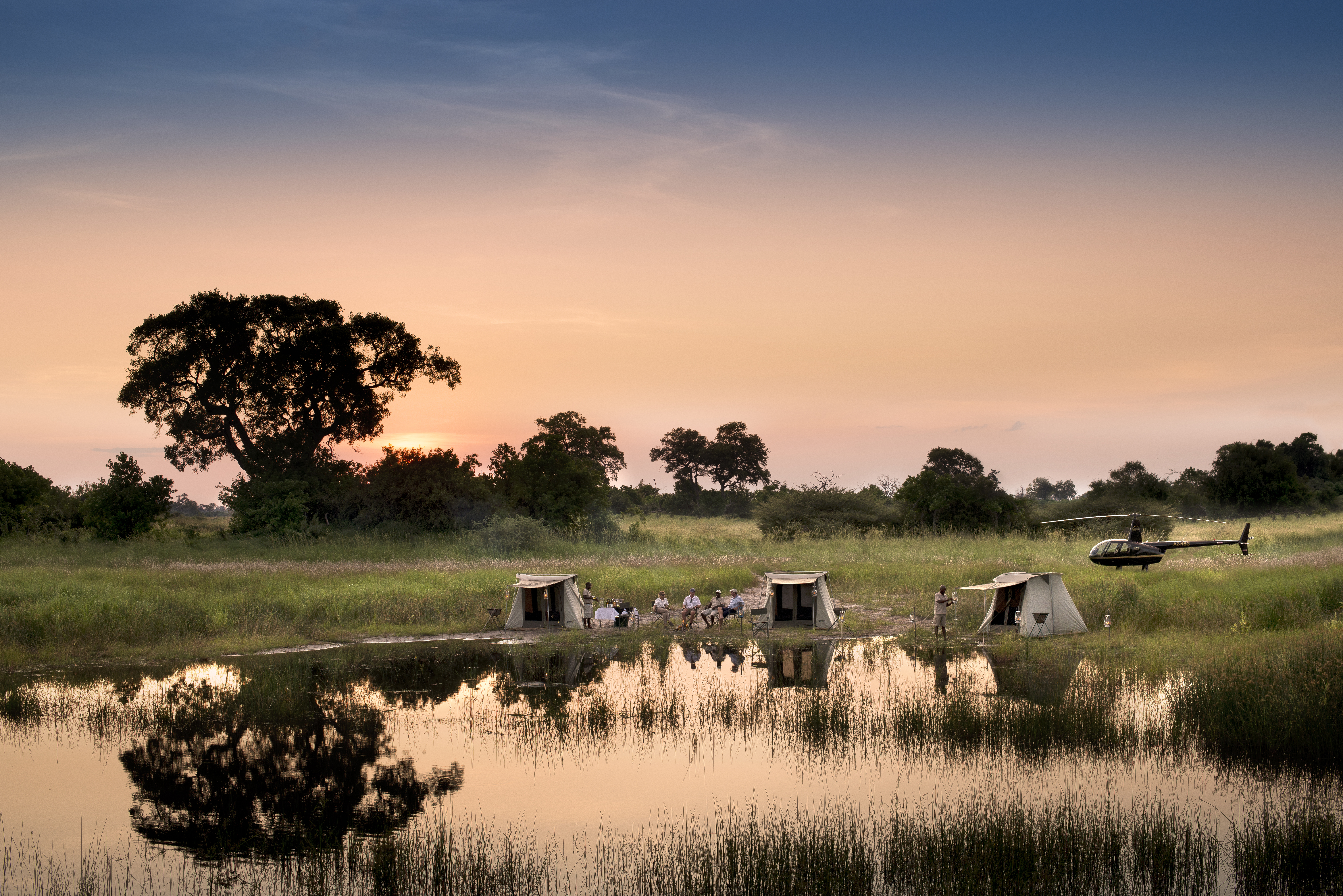 Arriving by Helicopter and Camping Beside the Spillway