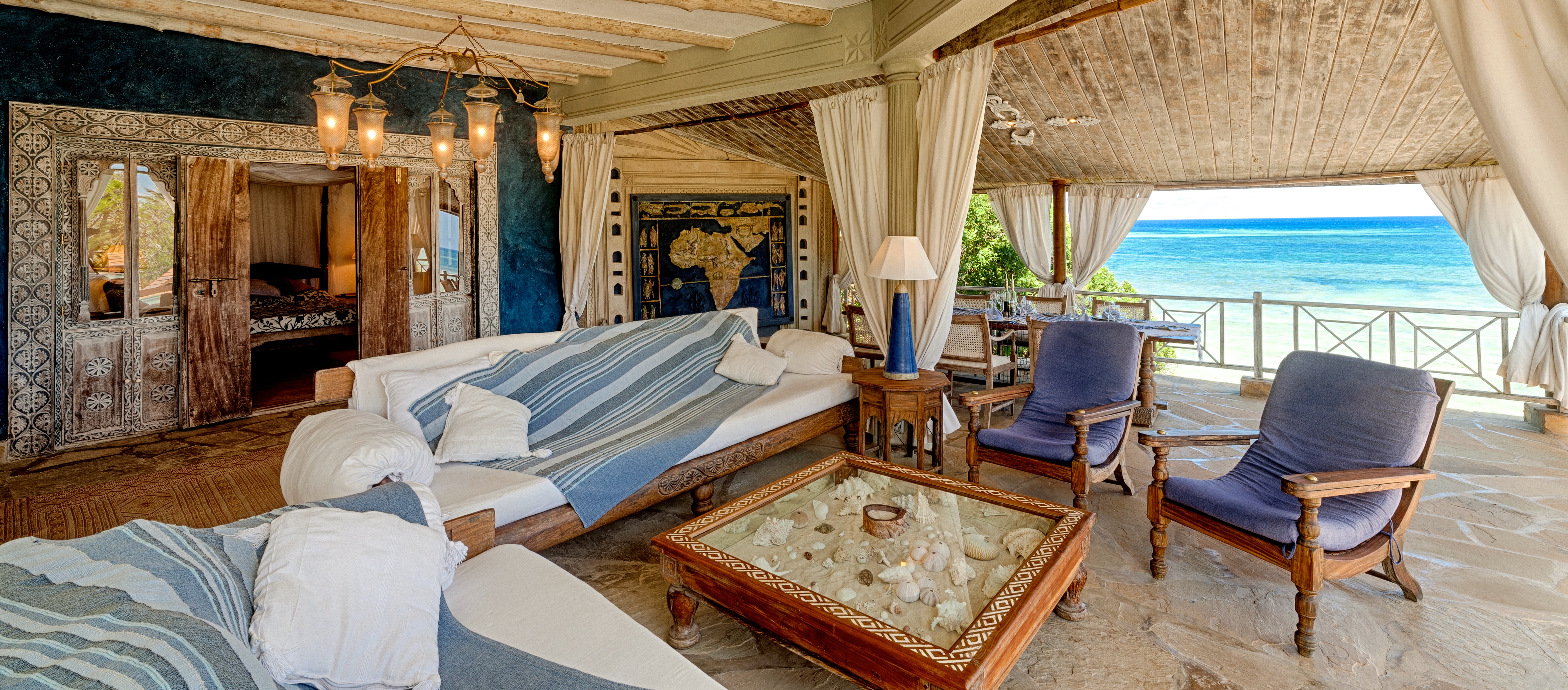 Seating area of the Cliff Villa