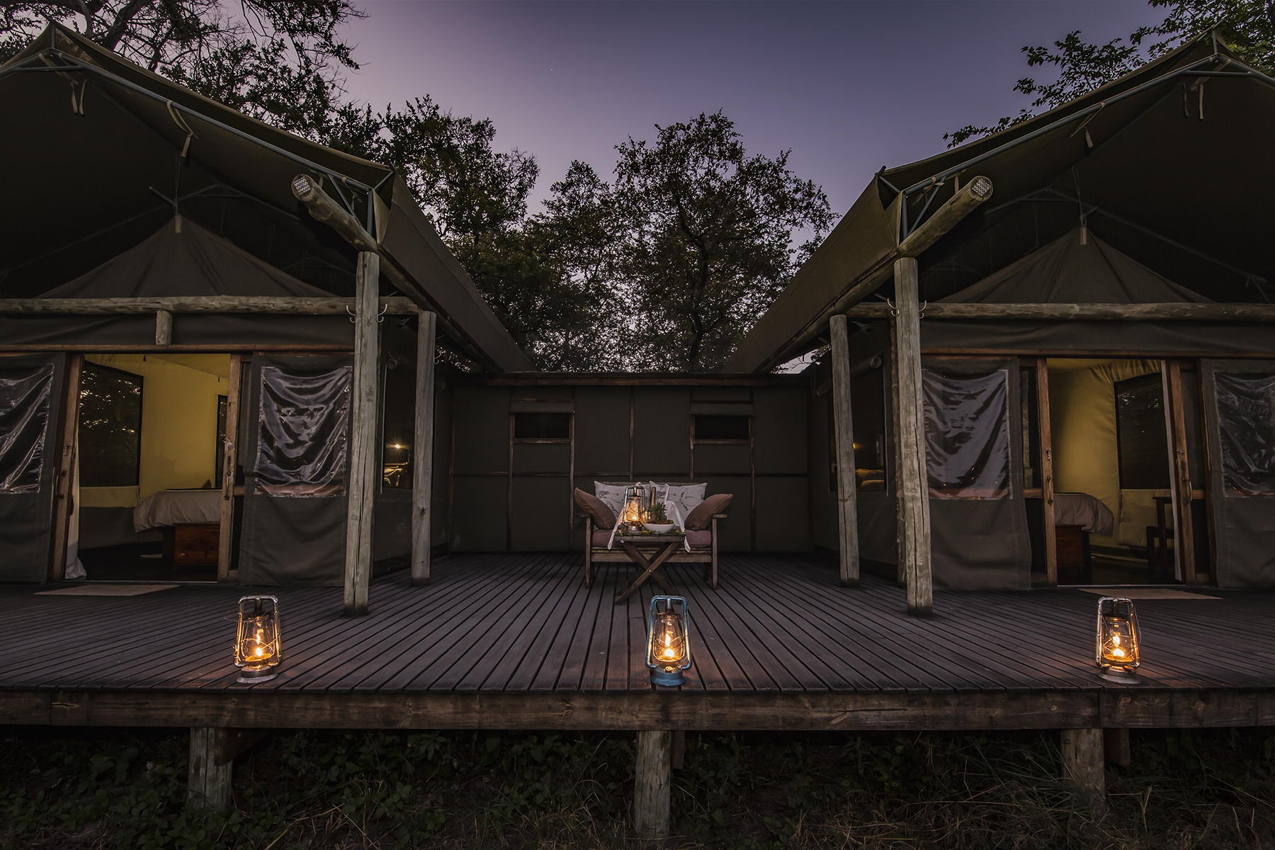 Family tent exterior