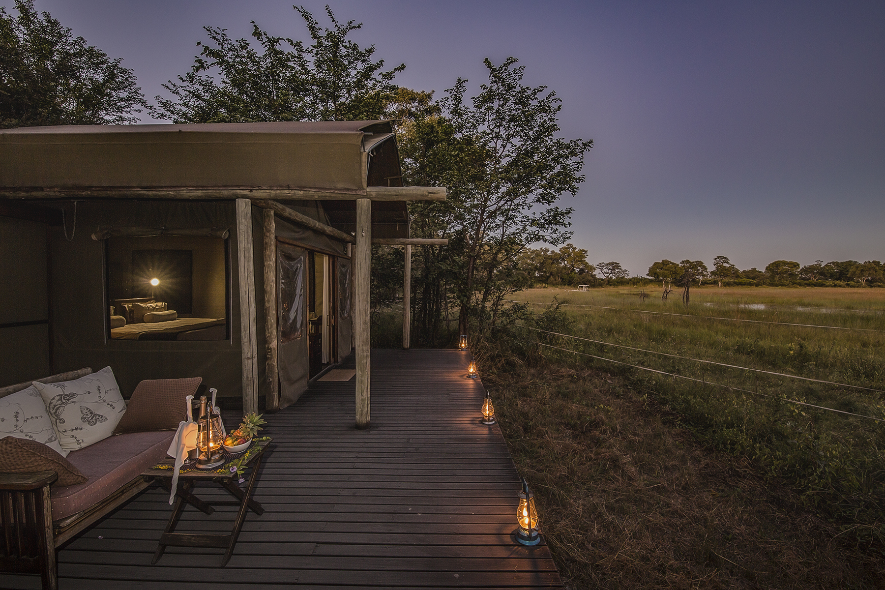 Tent location on the Selinda Spillway