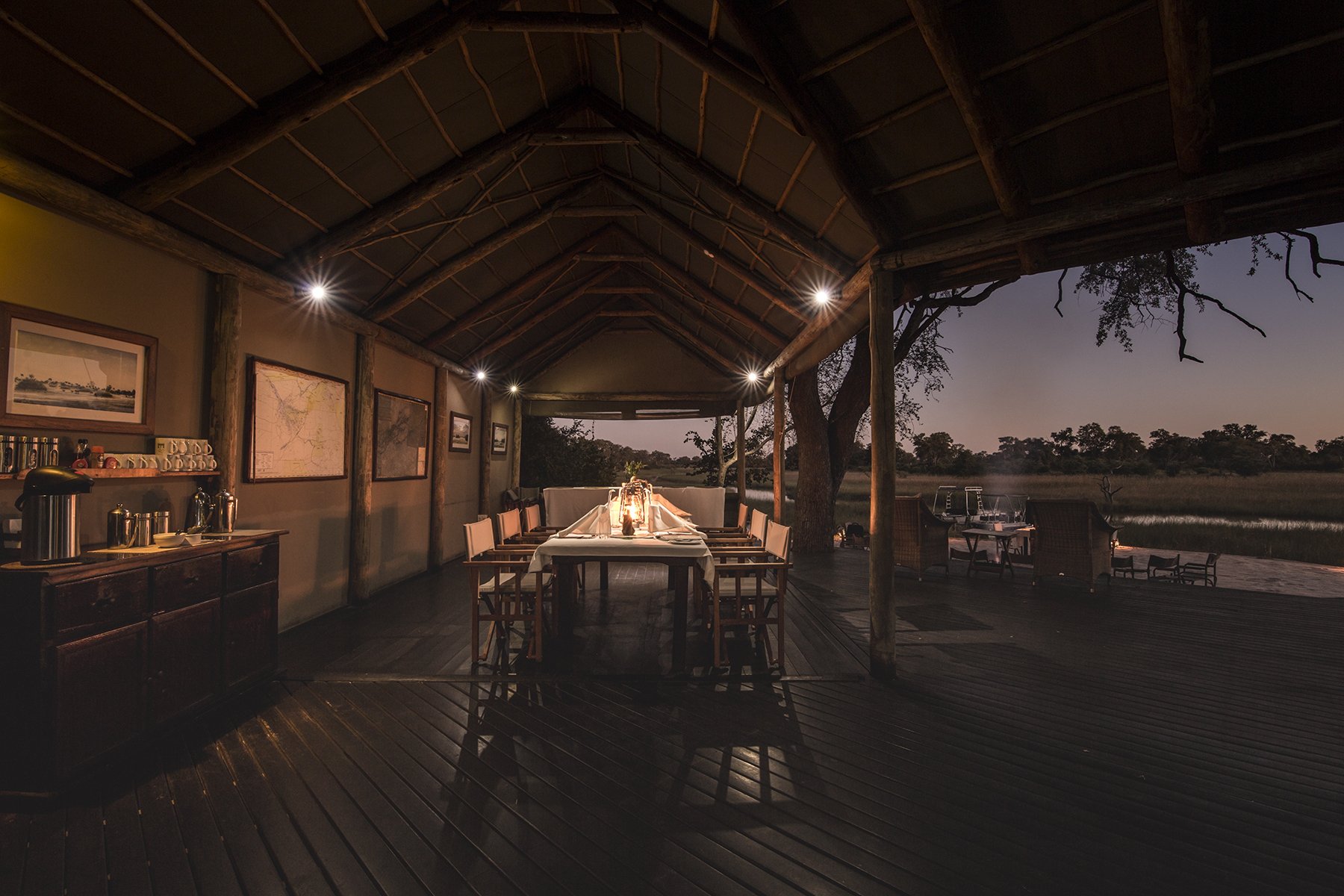 Dining area in the Mess Tent