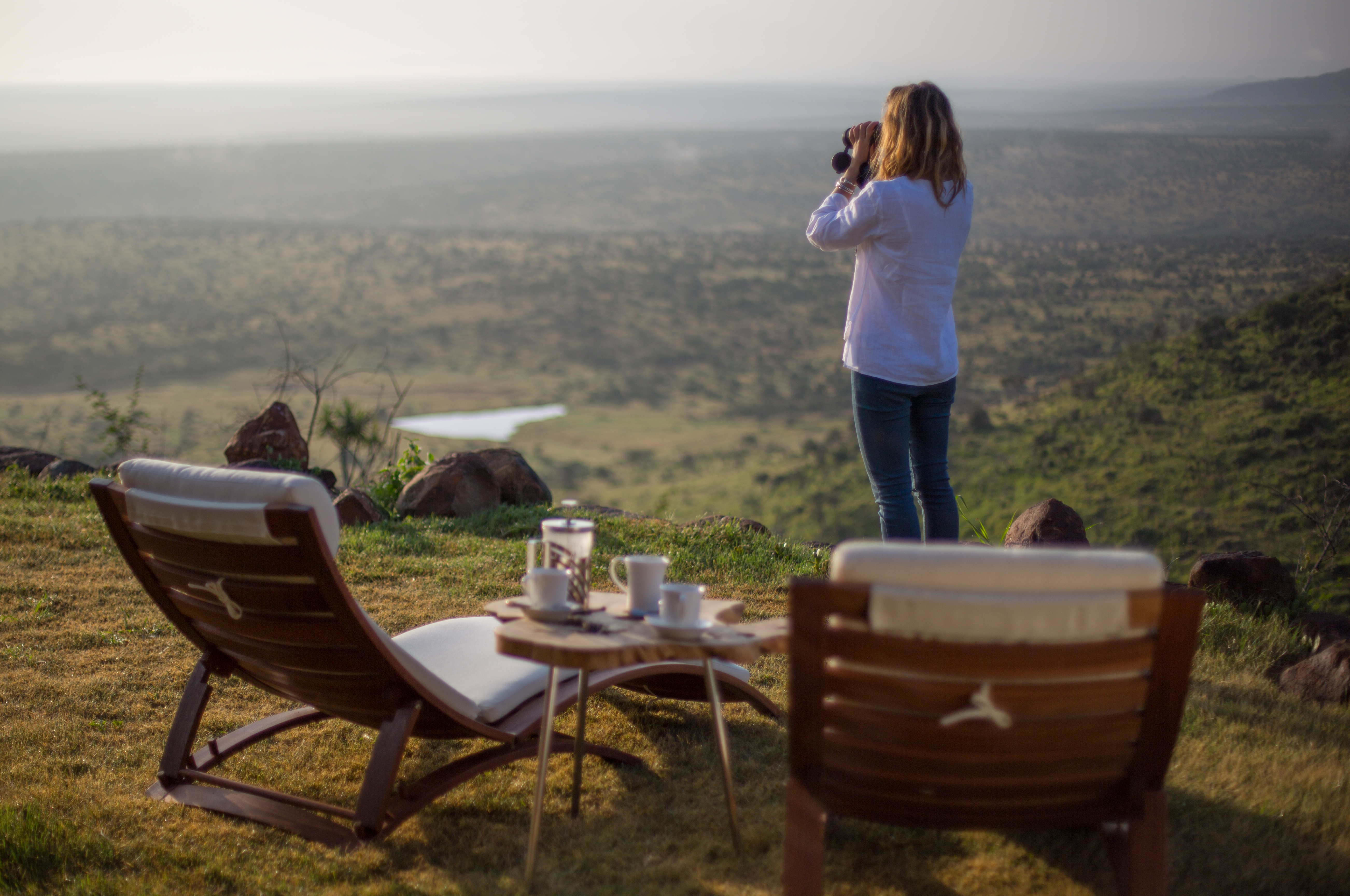 Private grassed area in front of every guest tent