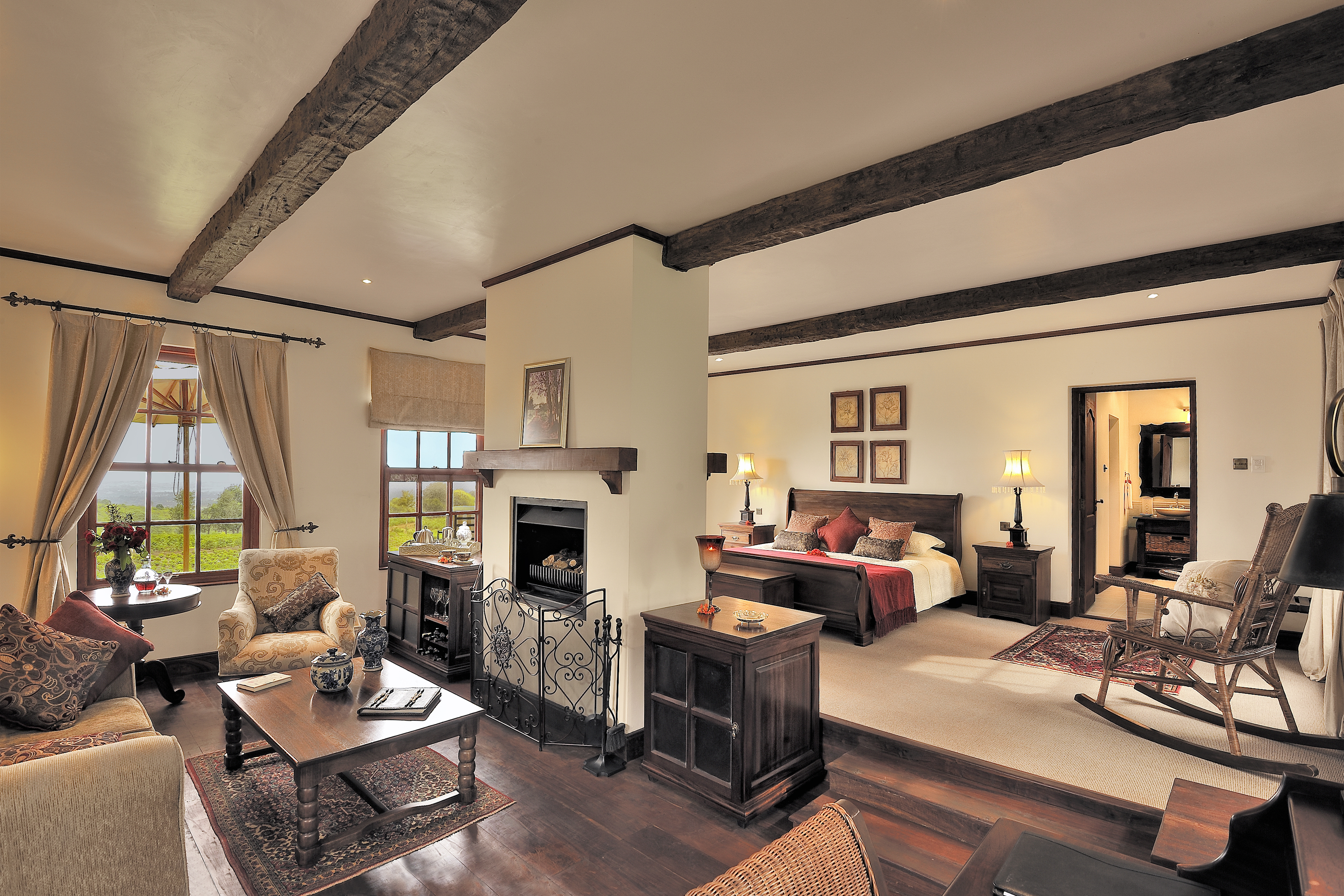 A cottage suite designed with comfort and elegance in mind