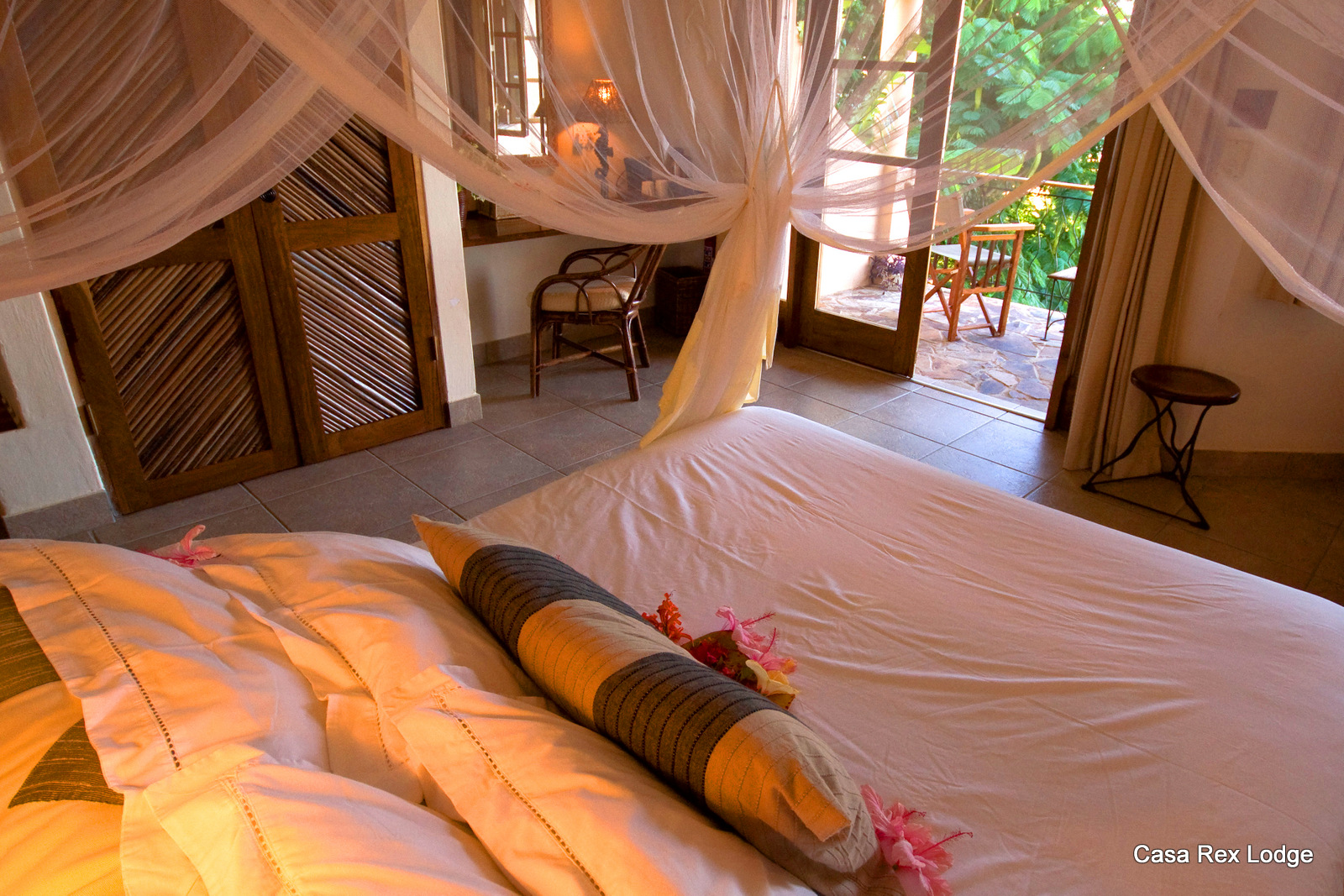 Upstairs double bedroom with amazing views over the Bazaruto islands 