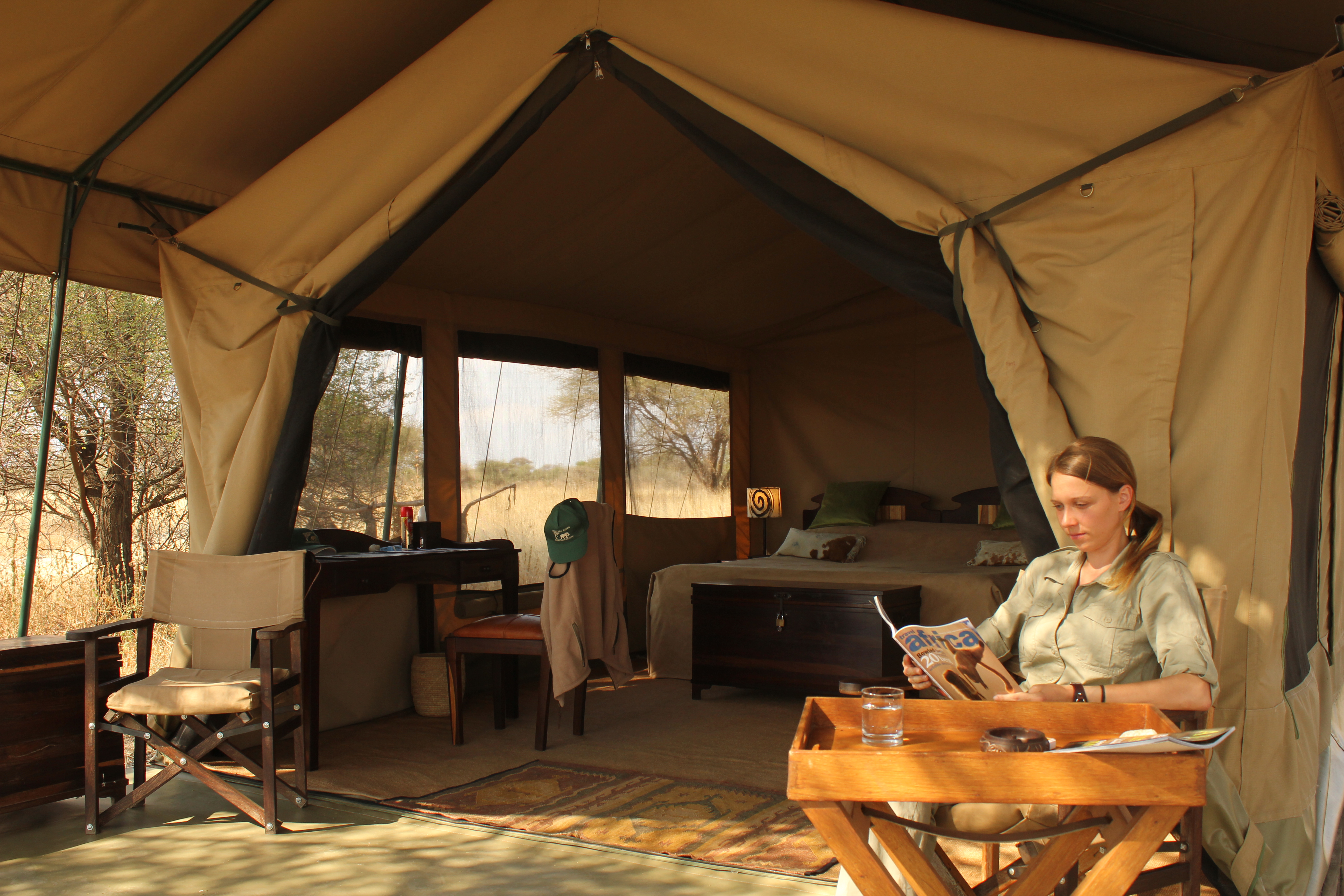 The tents are spacious with en-suite bathrooms