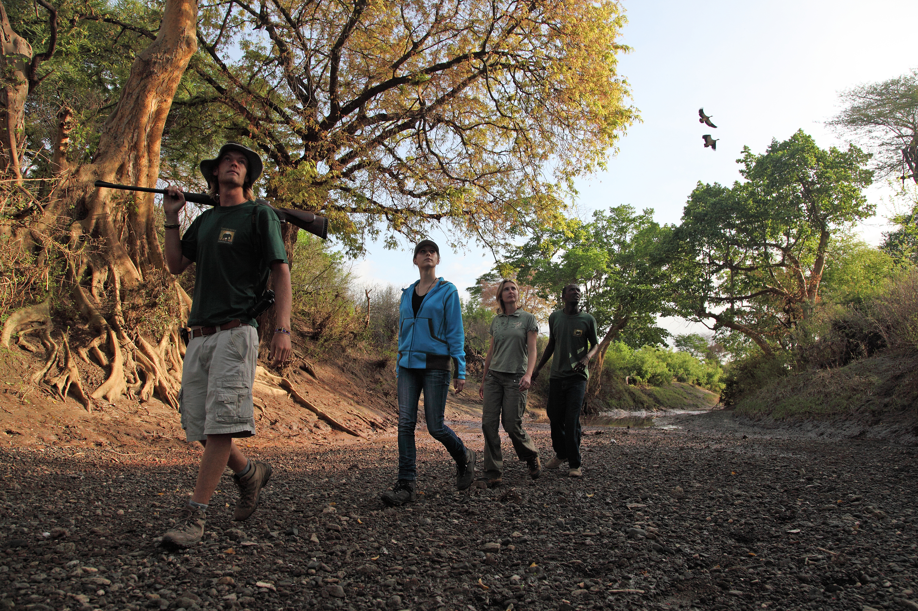 Following the Makuyuni River during the dry season
