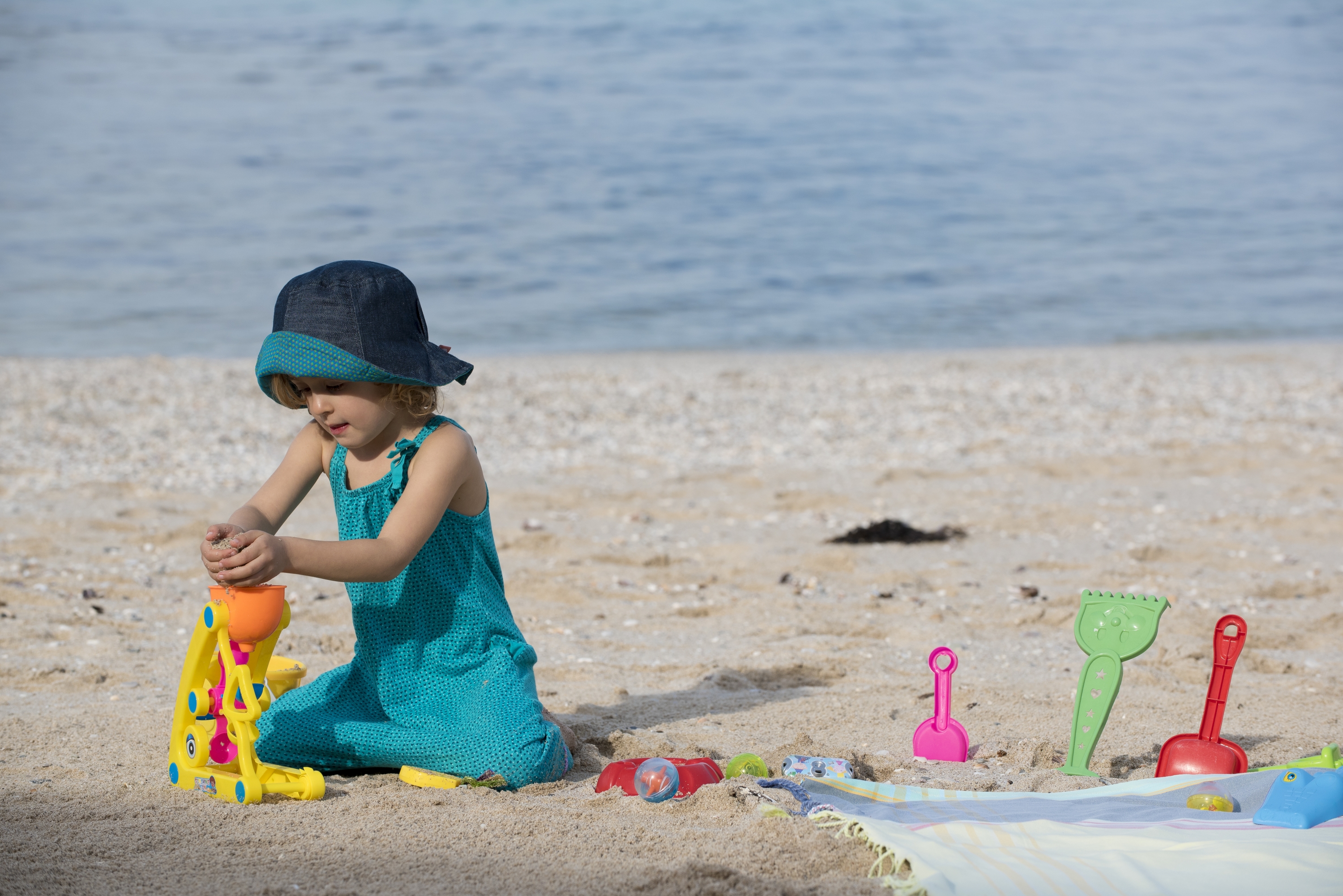 Kids love to play on the beach in front of the house