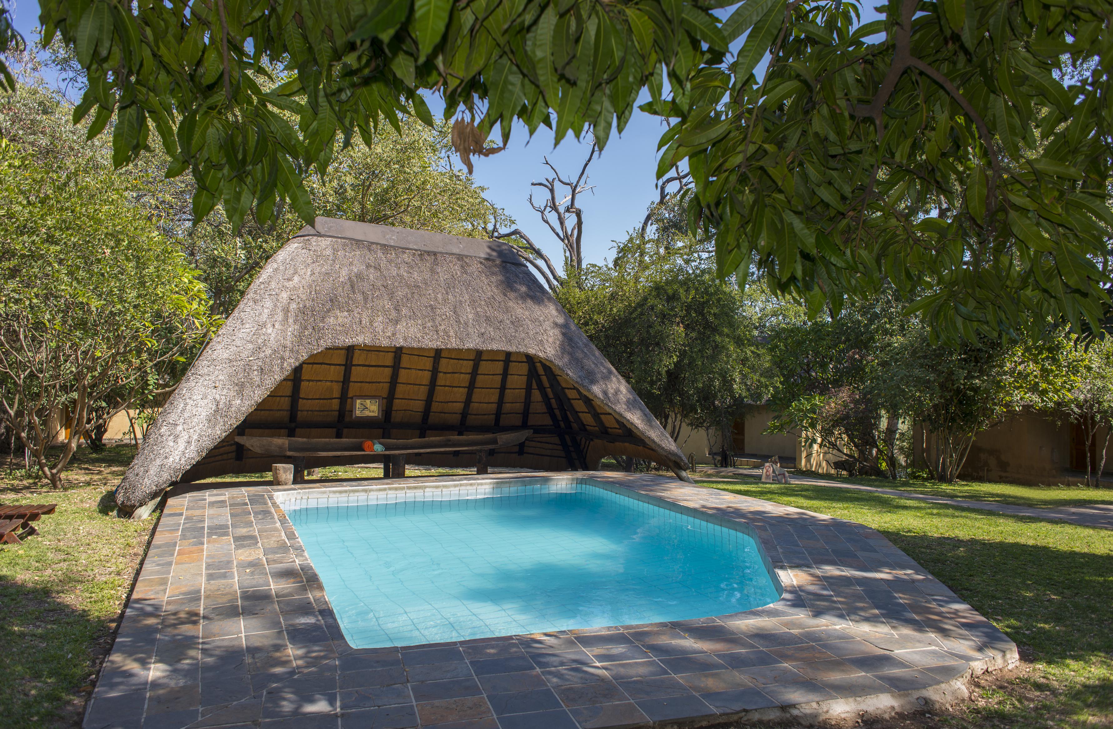 Cool off in the swimming pool at Namushasha River Lodge 