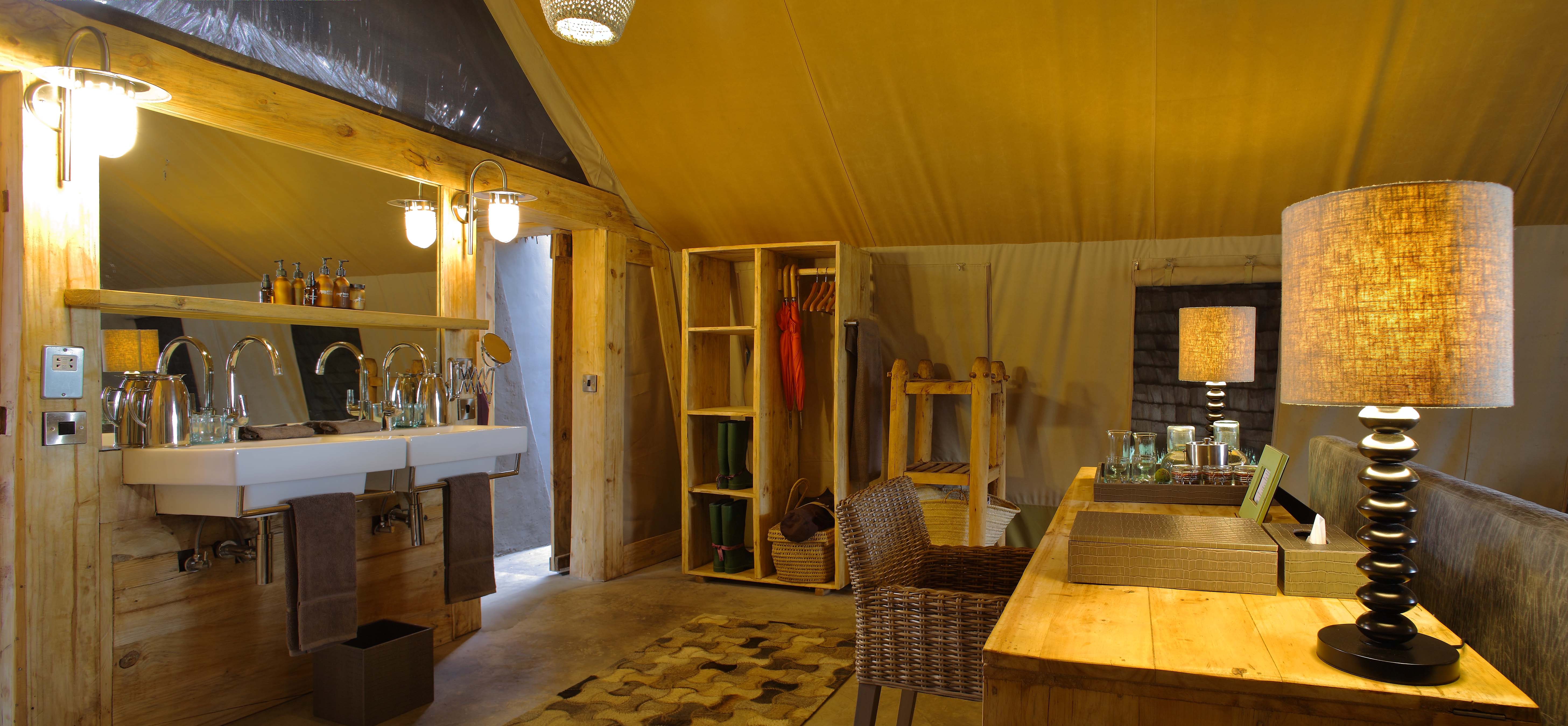 Rustic yet sophisticated, intimate tents