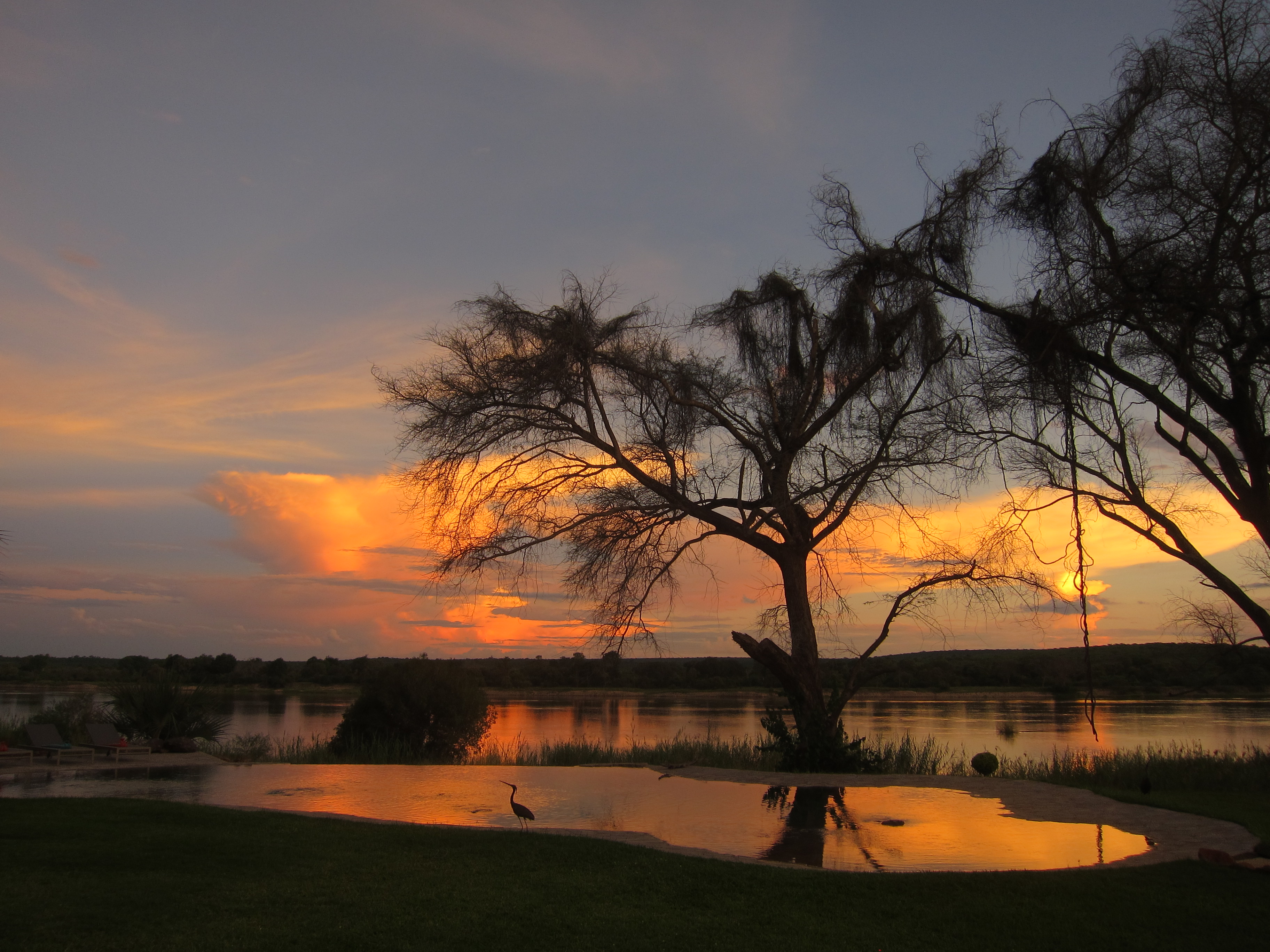 Across the pool and over the Zambezi River